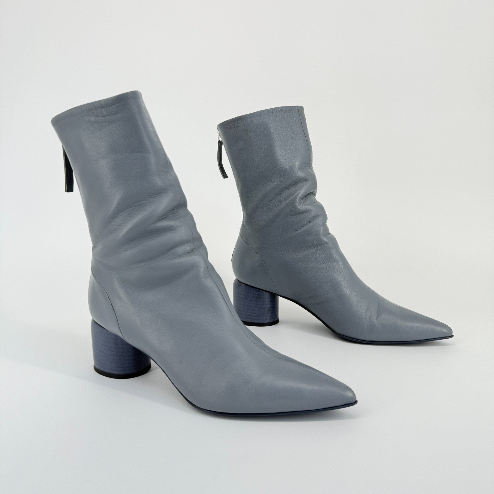 Halmanera Rain06 Baron Anice Boots Size 39 Italy Pointed Toe Heels Minimalist