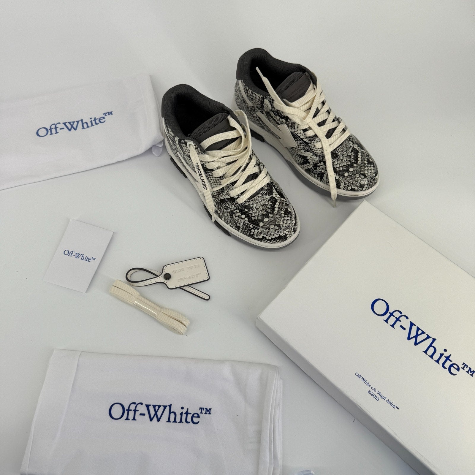 Off-White Out Of Office Womens Sneakers Sz 8 38.5 Python Virgil Streetwear Rare
