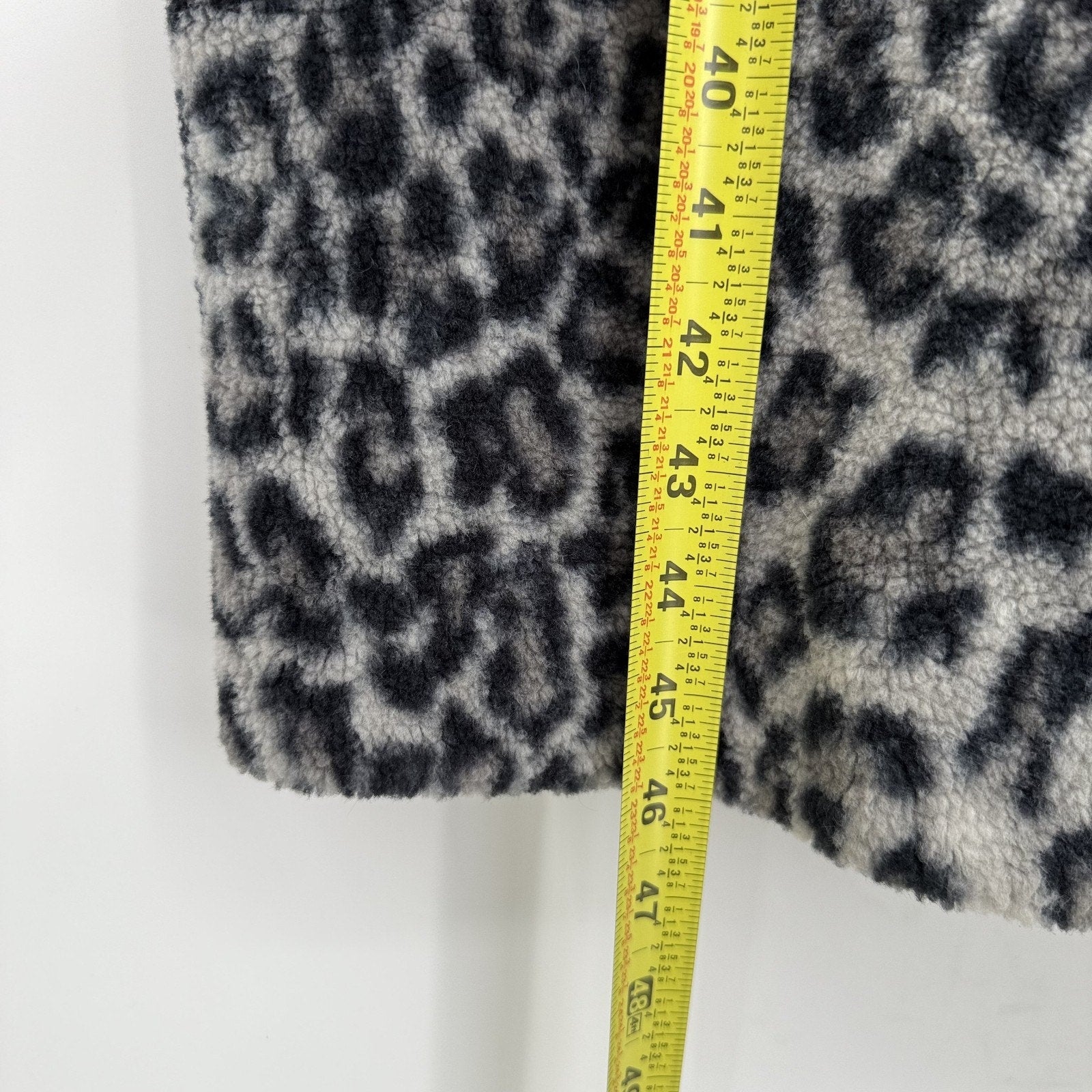 Stand Studio Maria Coat Leopard Faux Fur Size 36 US 4 Oversized Chic Glam Model