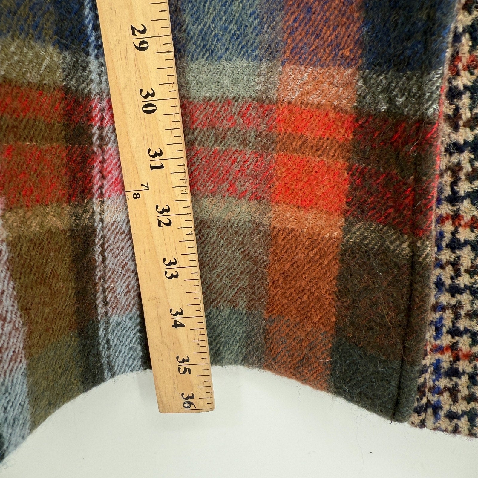 Veronica Beard Dickey Jacket India Coat Plaid Houndstooth Size L Academia Preppy