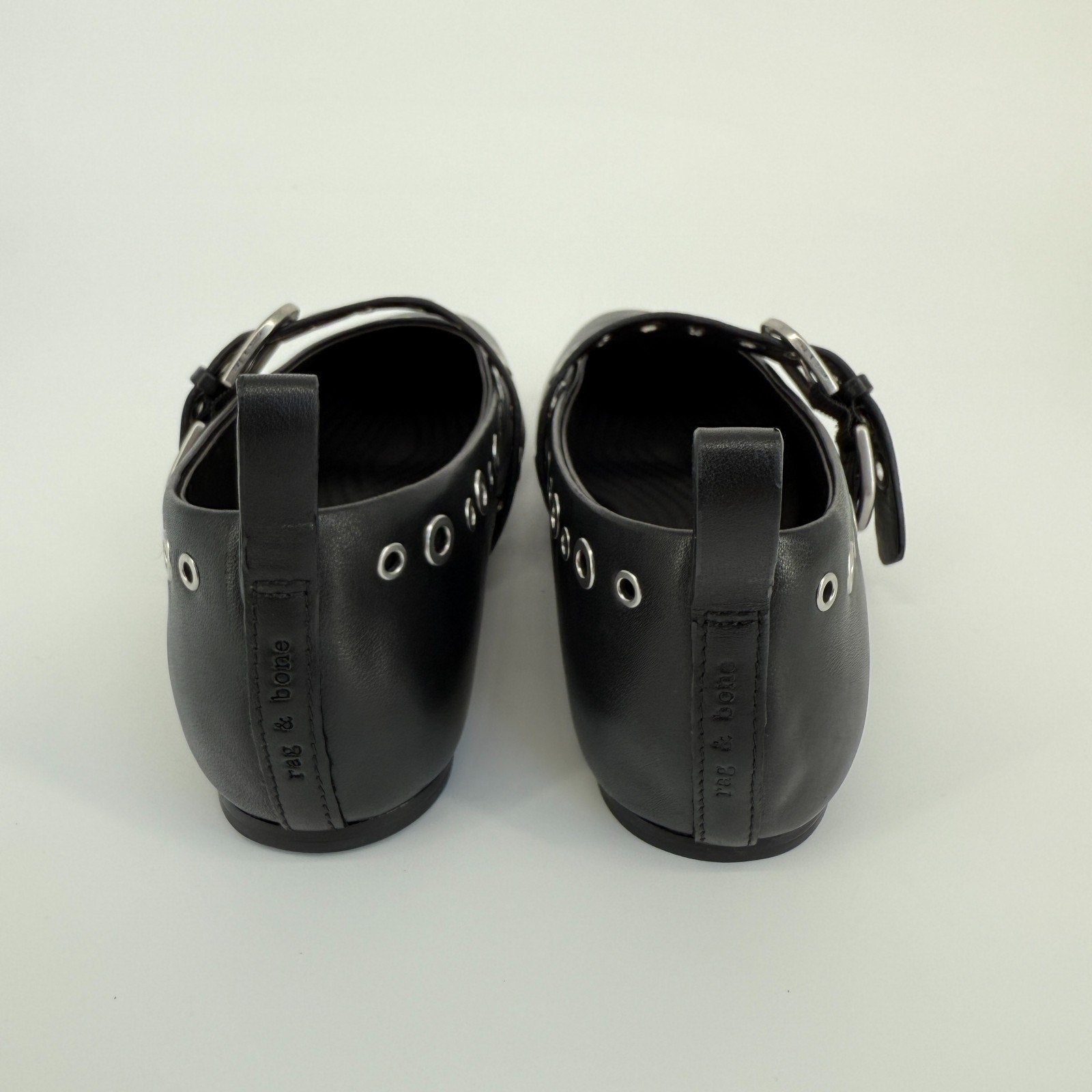 Rag & Bone Spire Mary Jane Flat Size 7.5 8 EU 38 Grommets Ballet Punk Rock Biker