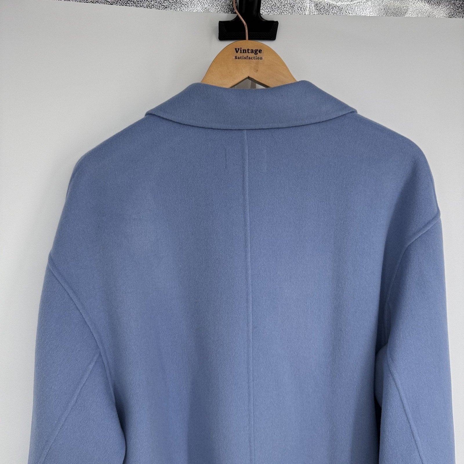 Loulou Studio Borneo Coat Wool Cashmere Oversized Minimal Paris Chic Blue Size L