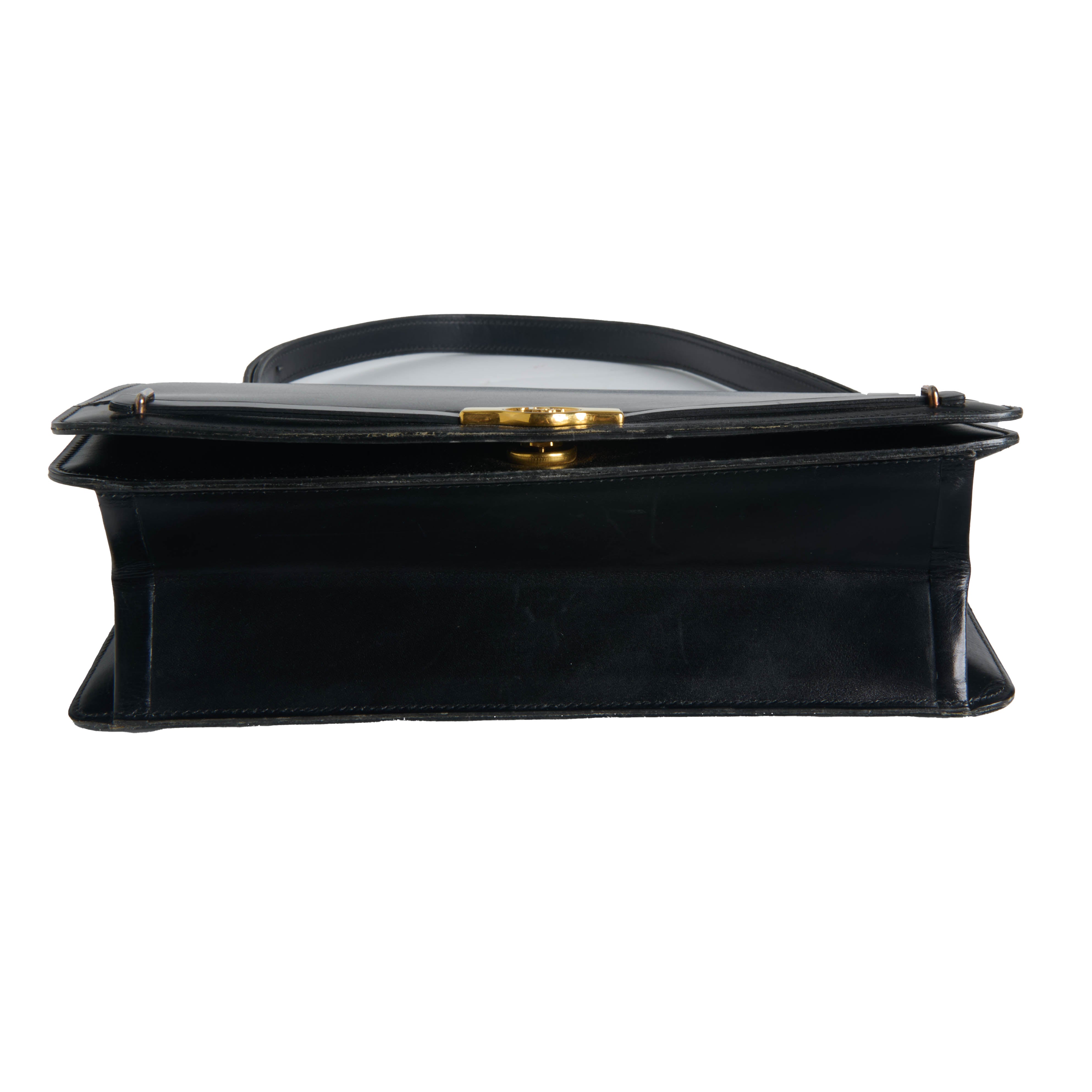 Christian Dior Black Leather Shoulder Bag