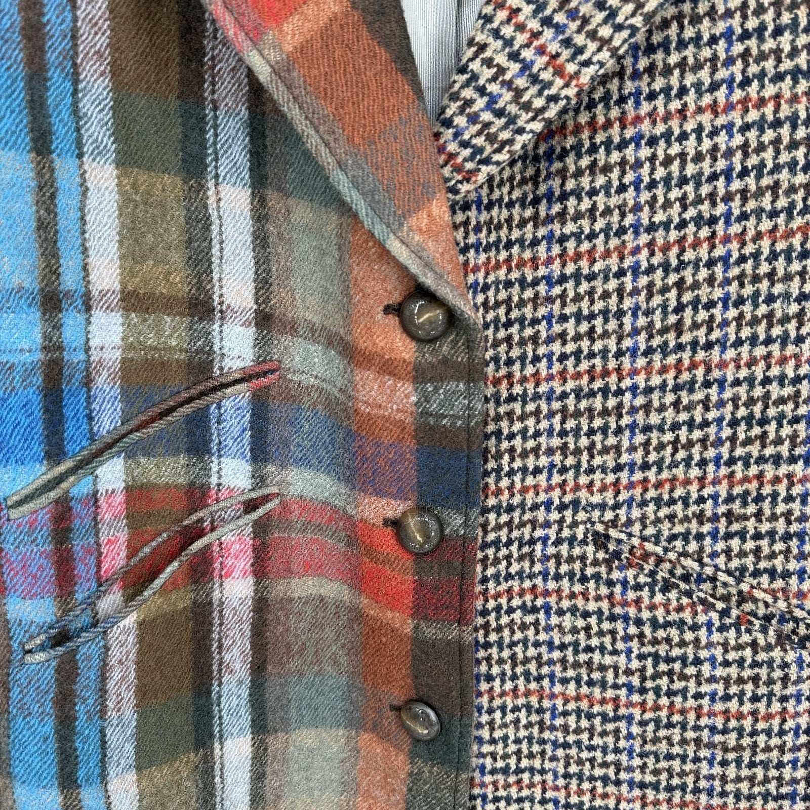 Veronica Beard Dickey Jacket India Coat Plaid Houndstooth Size L Academia Preppy