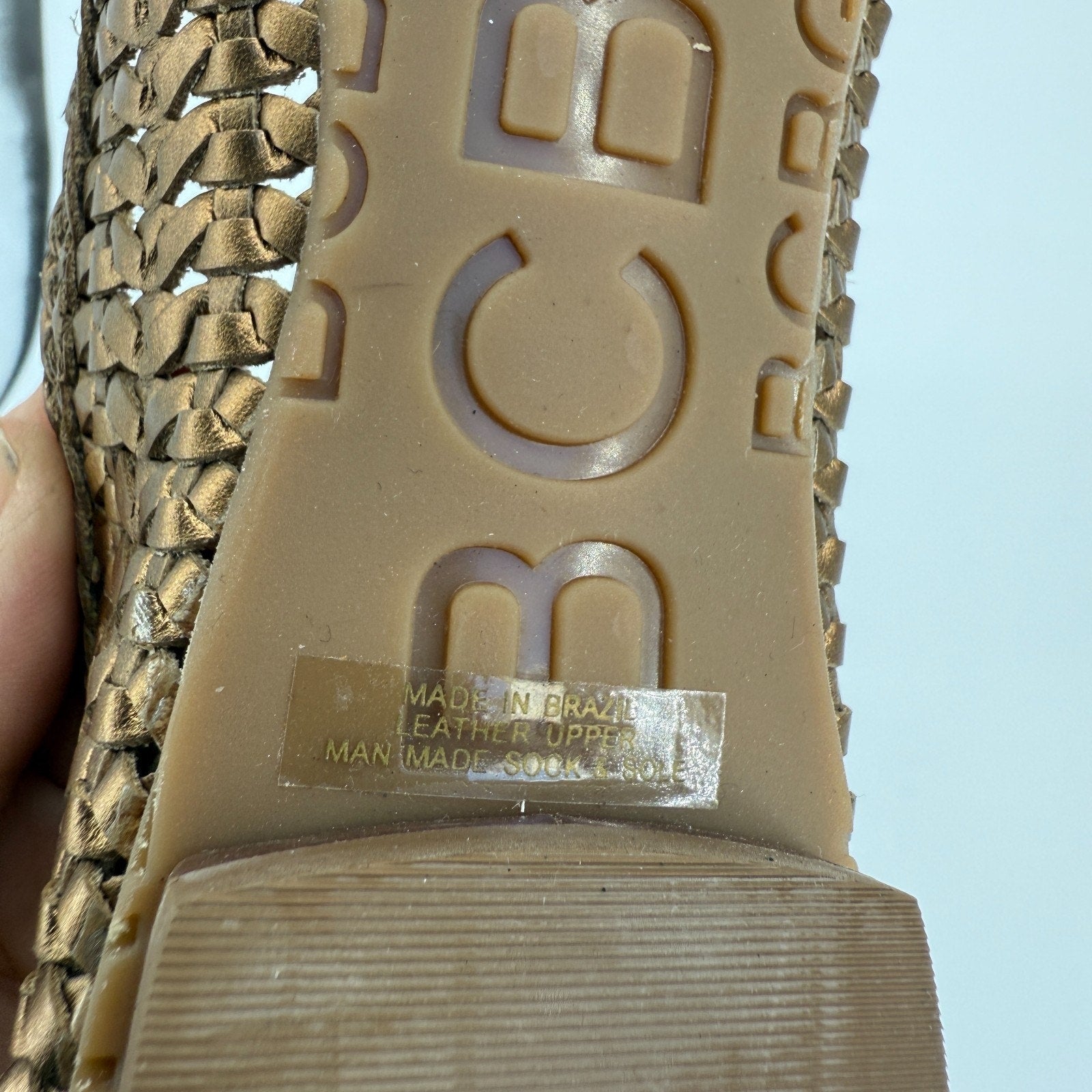 Y2K BCBG Girls Bronze Ballet Flats Size 8