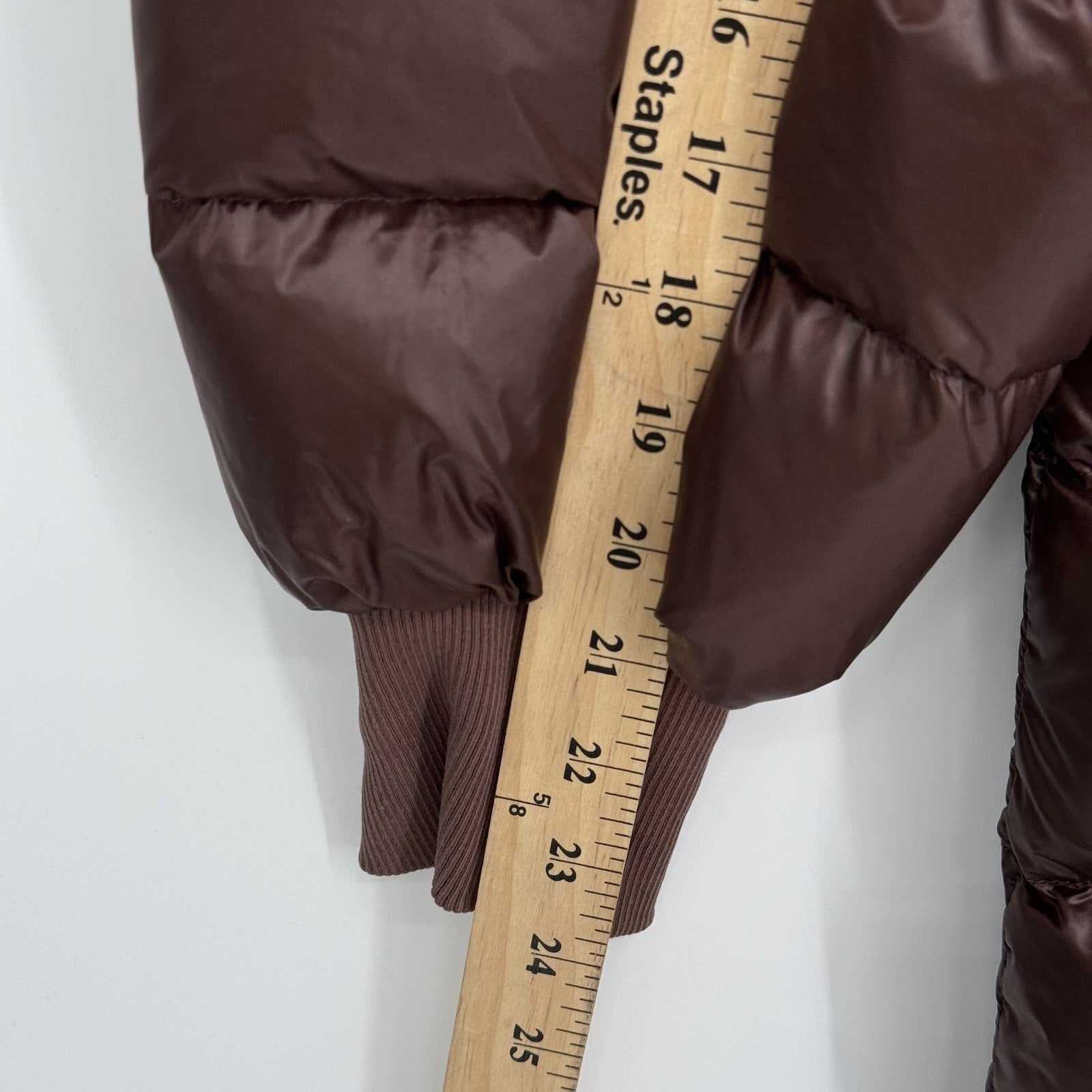 Telfar x Moose Knuckles Puffer Coat Brown Down Long Hooded Jacket XS/S Unisex