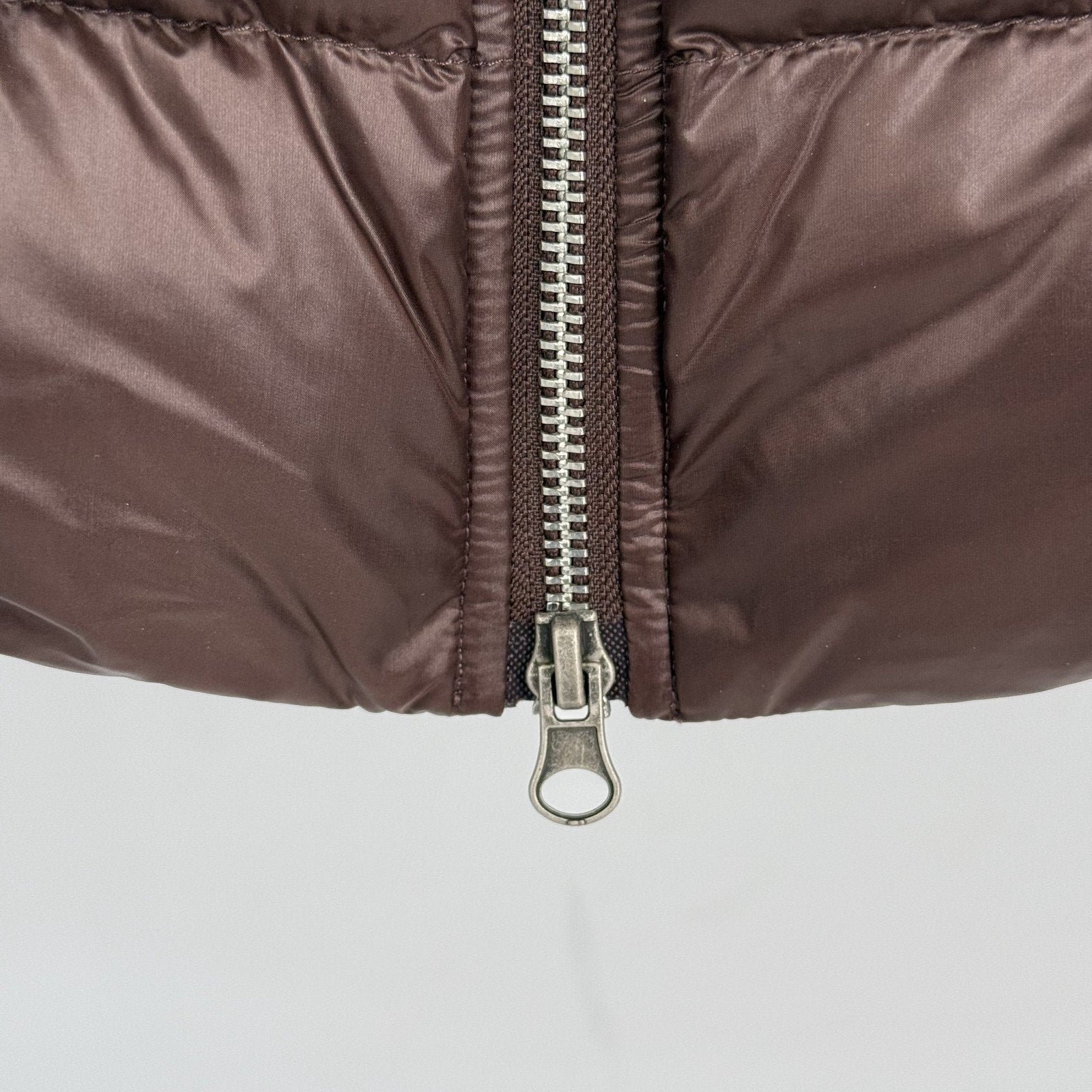 Telfar x Moose Knuckles Puffer Coat Brown Down Long Hooded Jacket XS/S Unisex