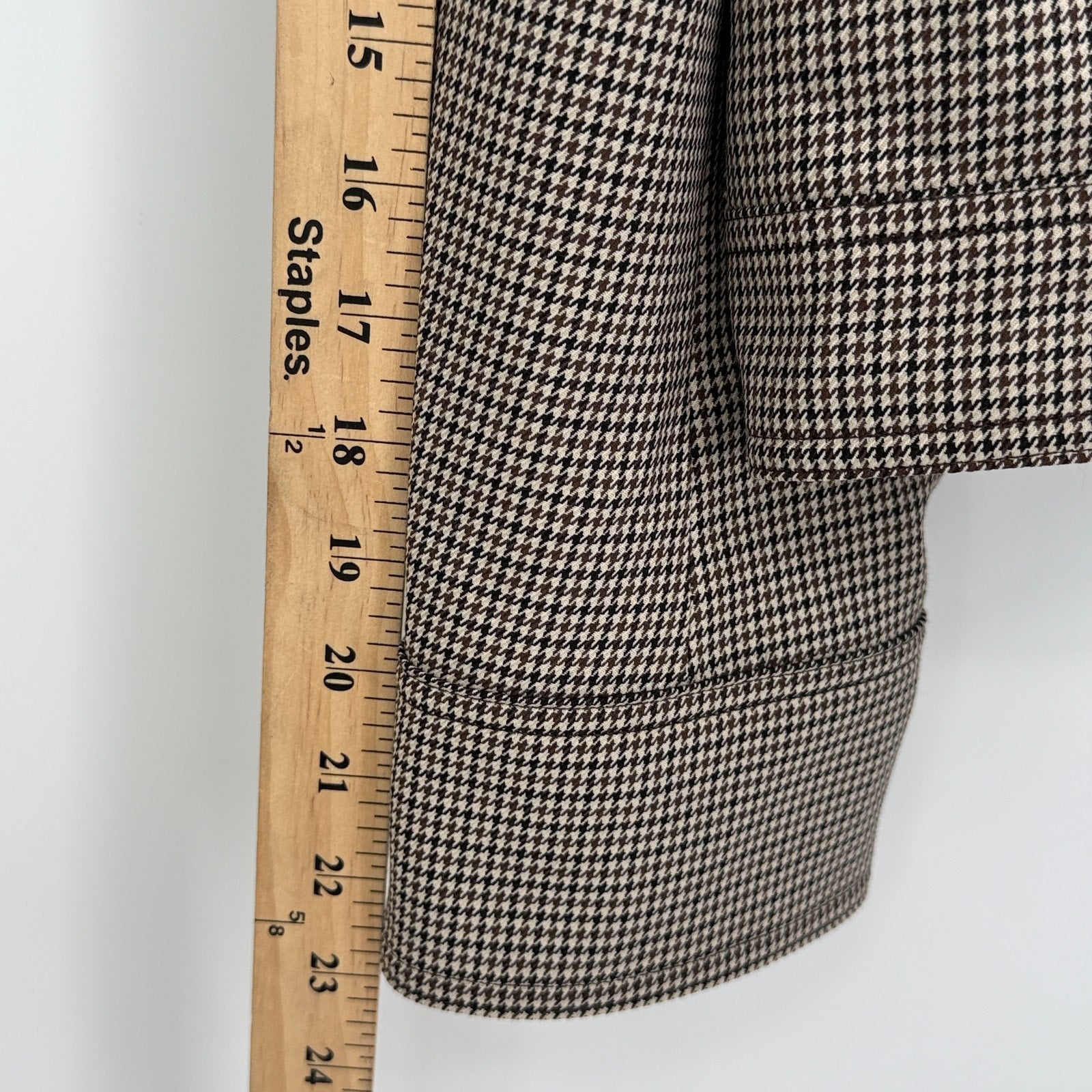 Nili Lotan Lise Jacket Women Size XL Houndstooth Academia Corpcore Luxury Preppy