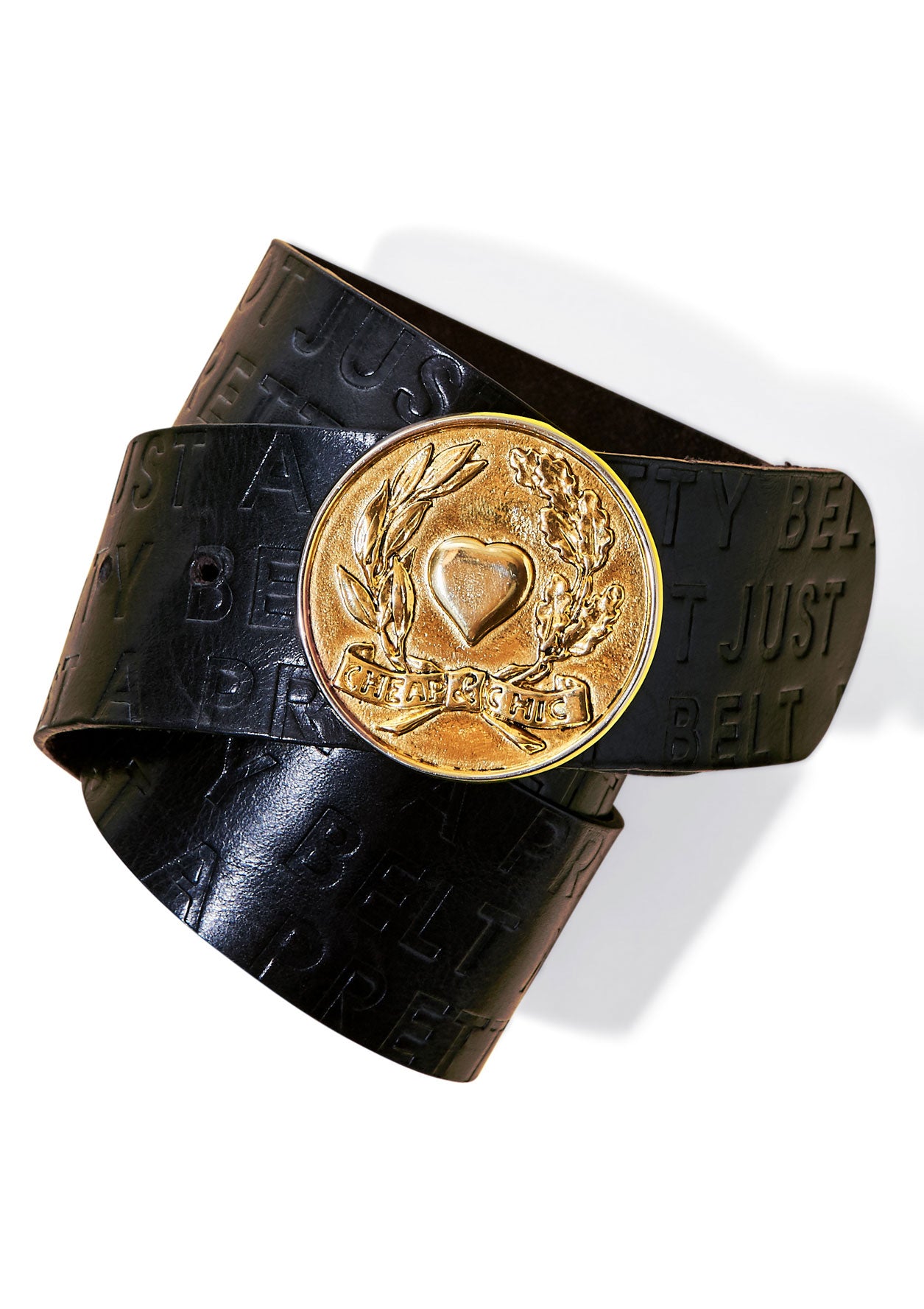 Moschino 'Cheap & Chic' Debossed Belt - 8/M - Parallel Luxury