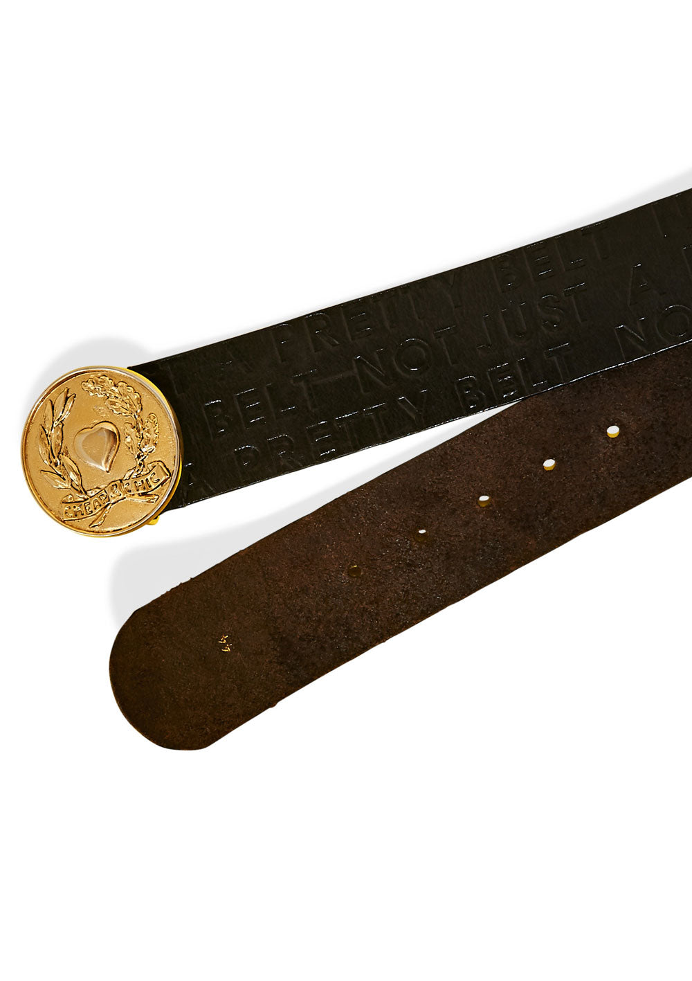 Moschino 'Cheap & Chic' Debossed Belt - 8/M - Parallel Luxury