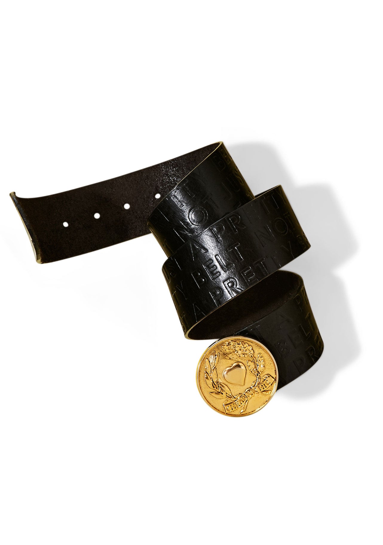 Moschino 'Cheap & Chic' Debossed Belt - 8/M - Parallel Luxury