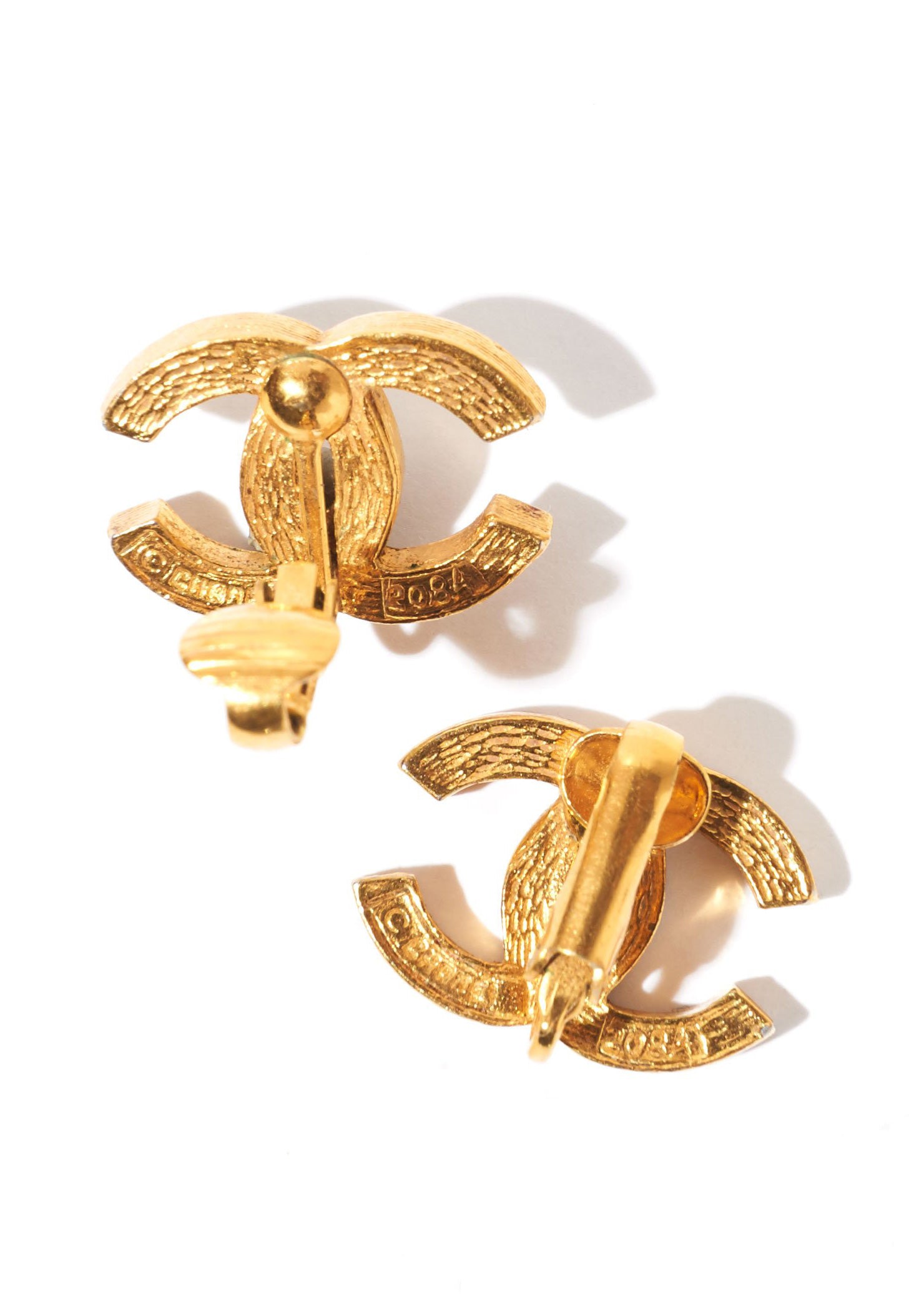 Chanel Vintage Logo Crystal Earrings - Parallel Luxury