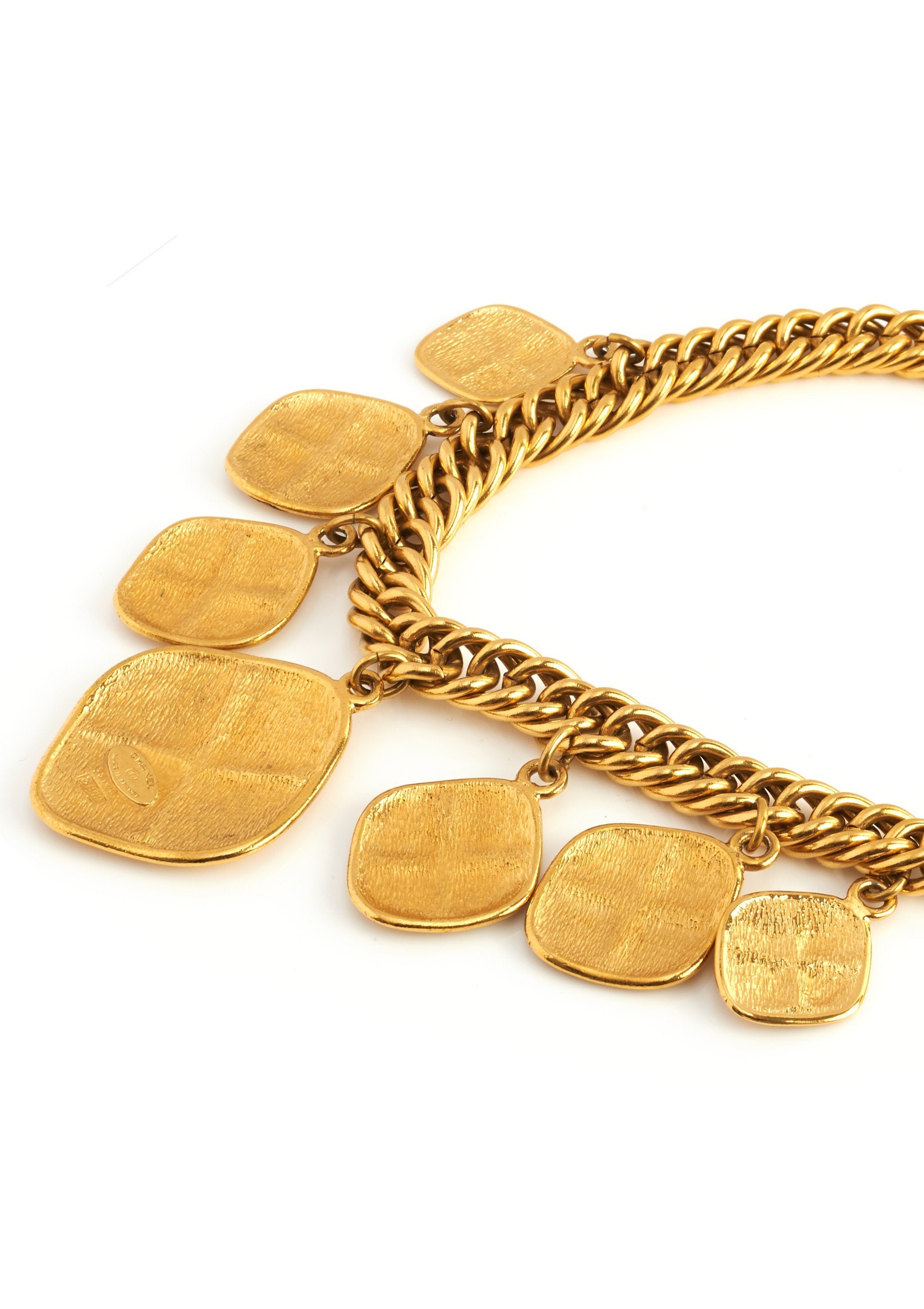 Chanel Vintage Quilted Charm Necklace - Parallel Luxury