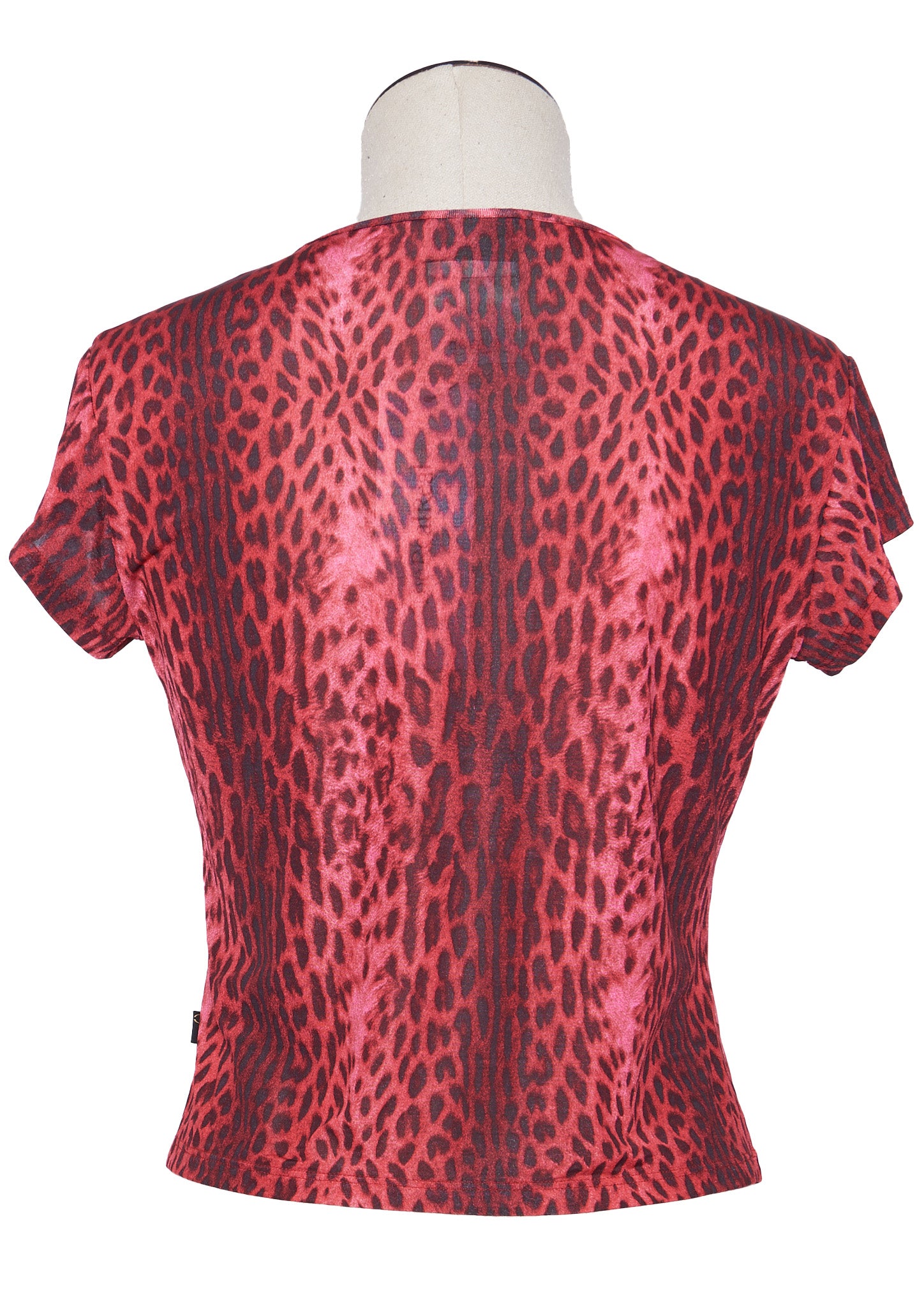 Just Cavalli Red Leopard Top - L - Parallel Luxury