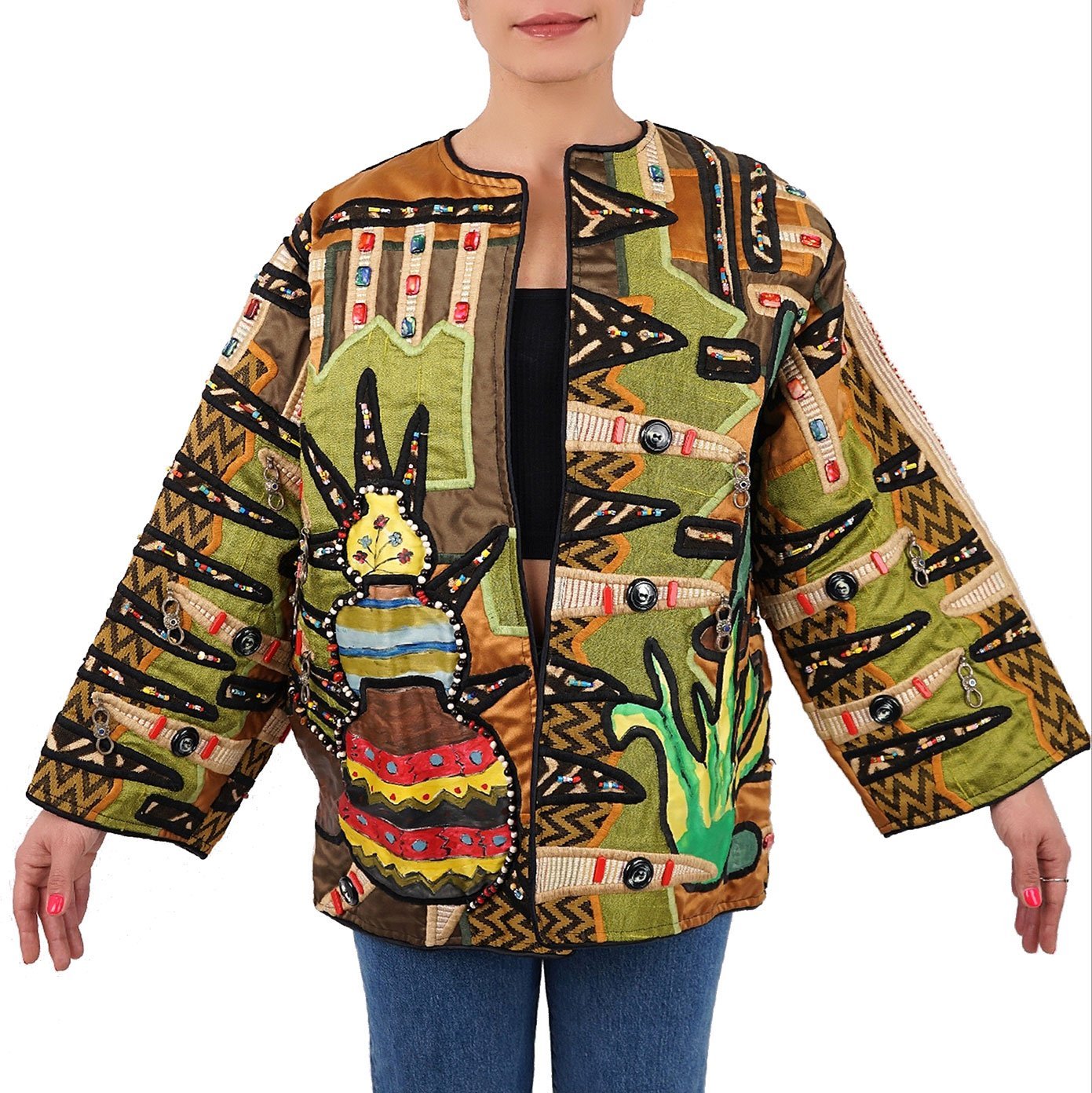 La Colección Judith Roberts Painted Jacket - L/OS - Parallel Luxury