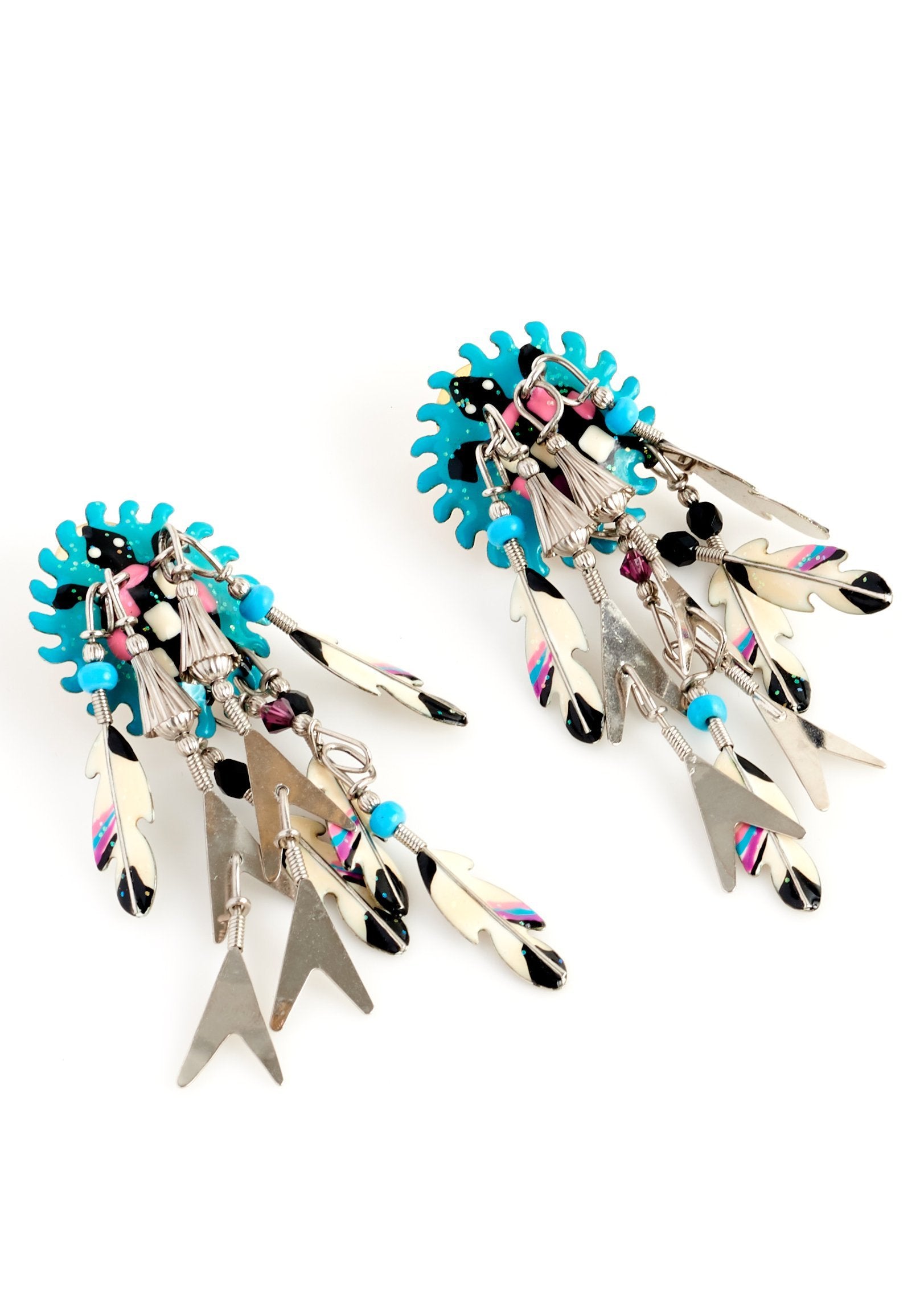 Lunch At The Ritz, Feather Earrings - Parallel Luxury