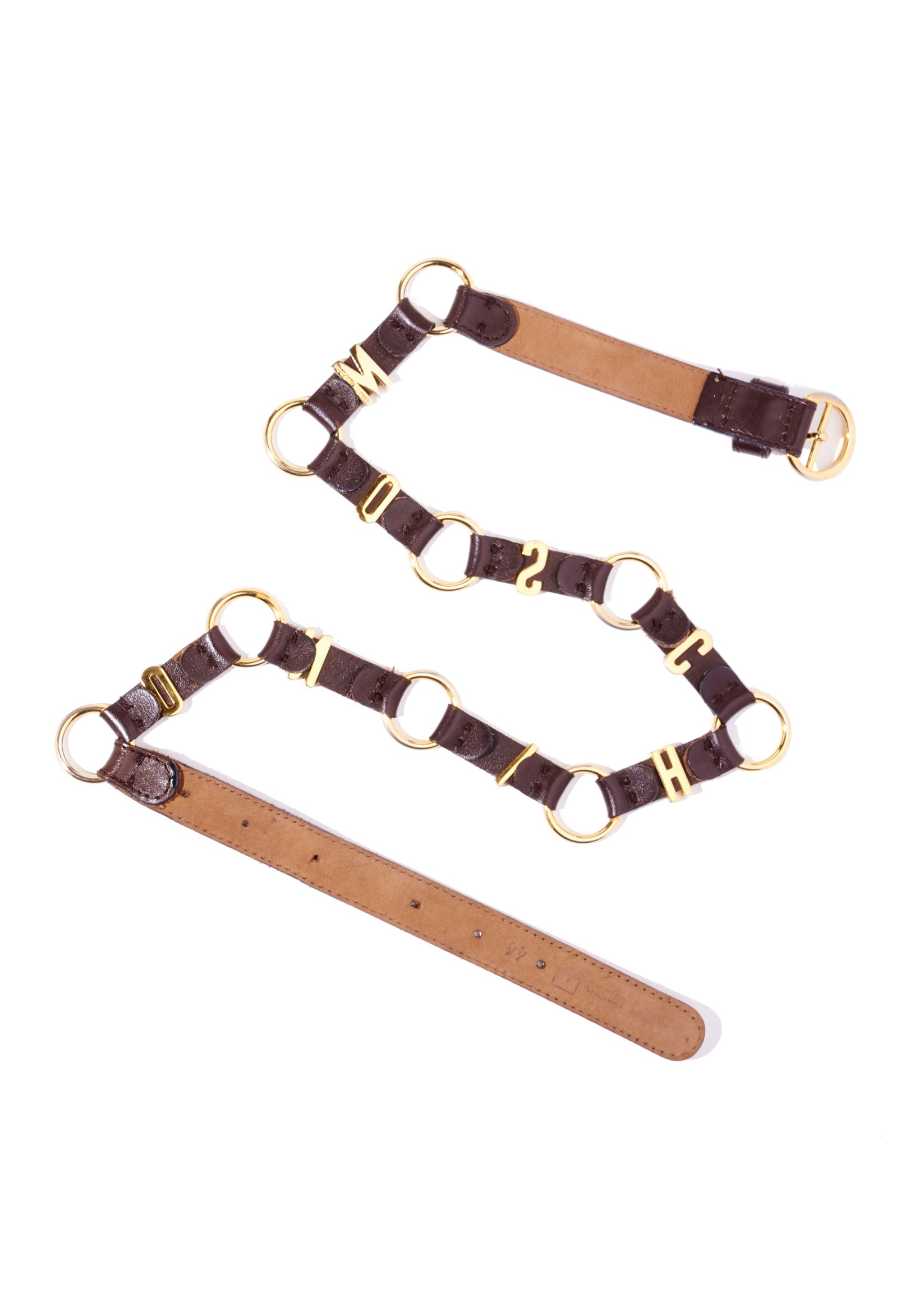 Moschino Vintage Logo Belt - M/8 - Parallel Luxury