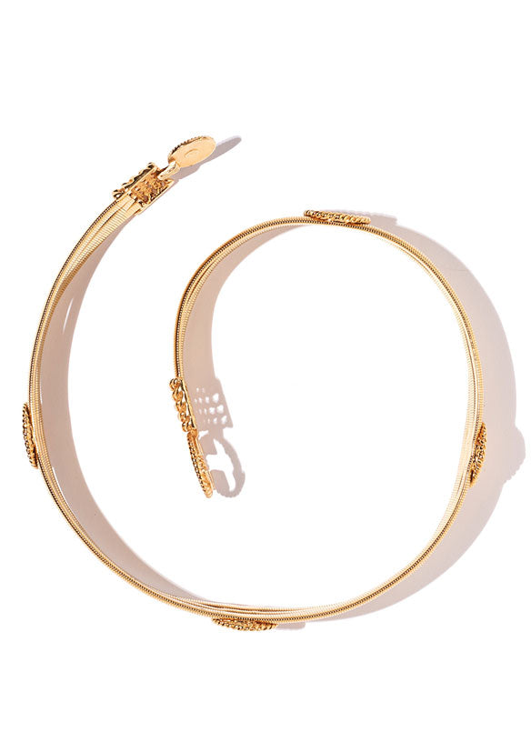 St. John Metal Stretch Belt - S - Parallel Luxury