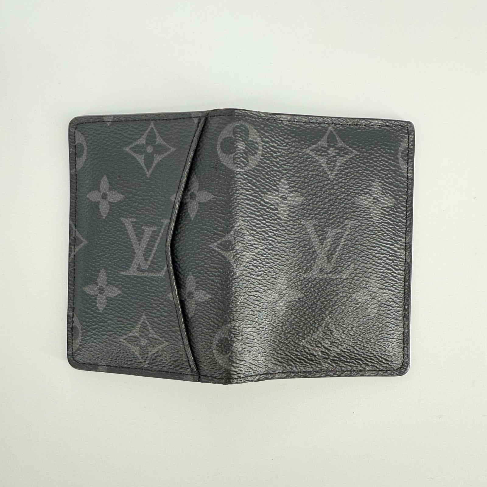 Louis Vuitton Pocket Organizer de Poche Card Case Monogram Eclipse Wallet Mens