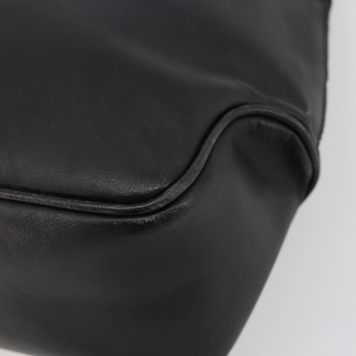 Celine 90s Leather Logo Plate Shoulder Bag