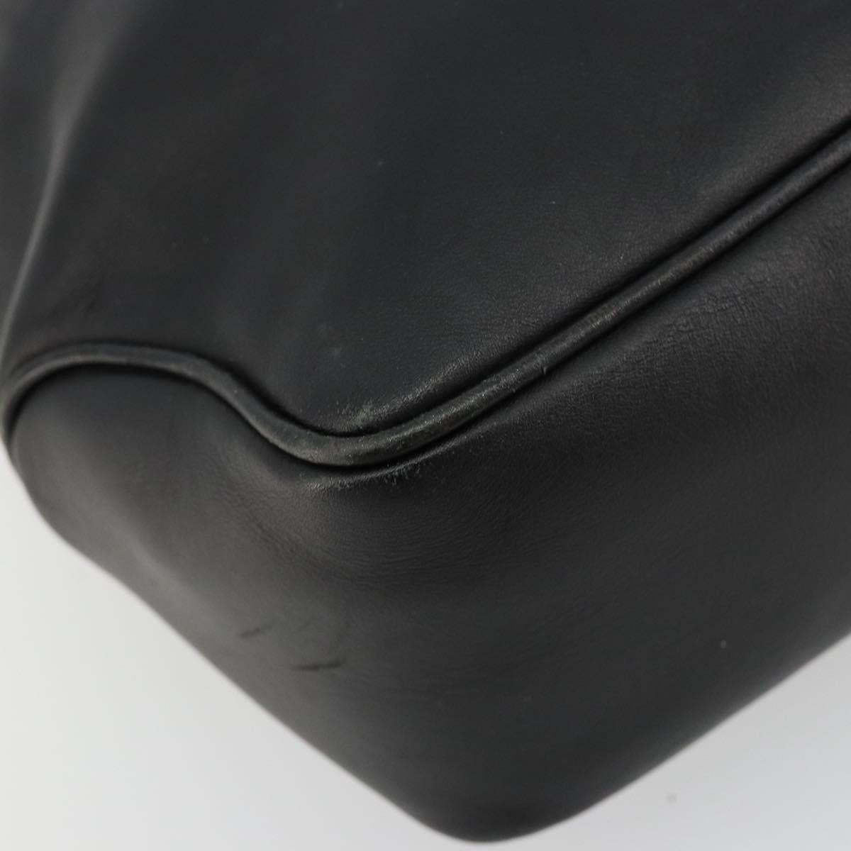 Celine 90s Leather Logo Plate Shoulder Bag
