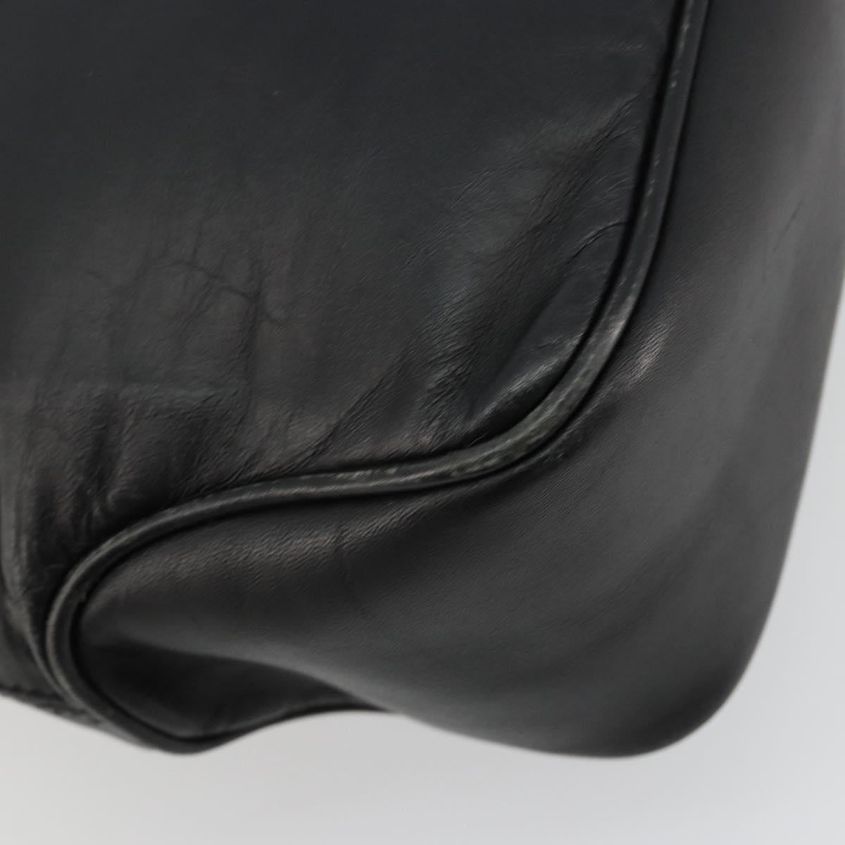 Celine 90s Leather Logo Plate Shoulder Bag
