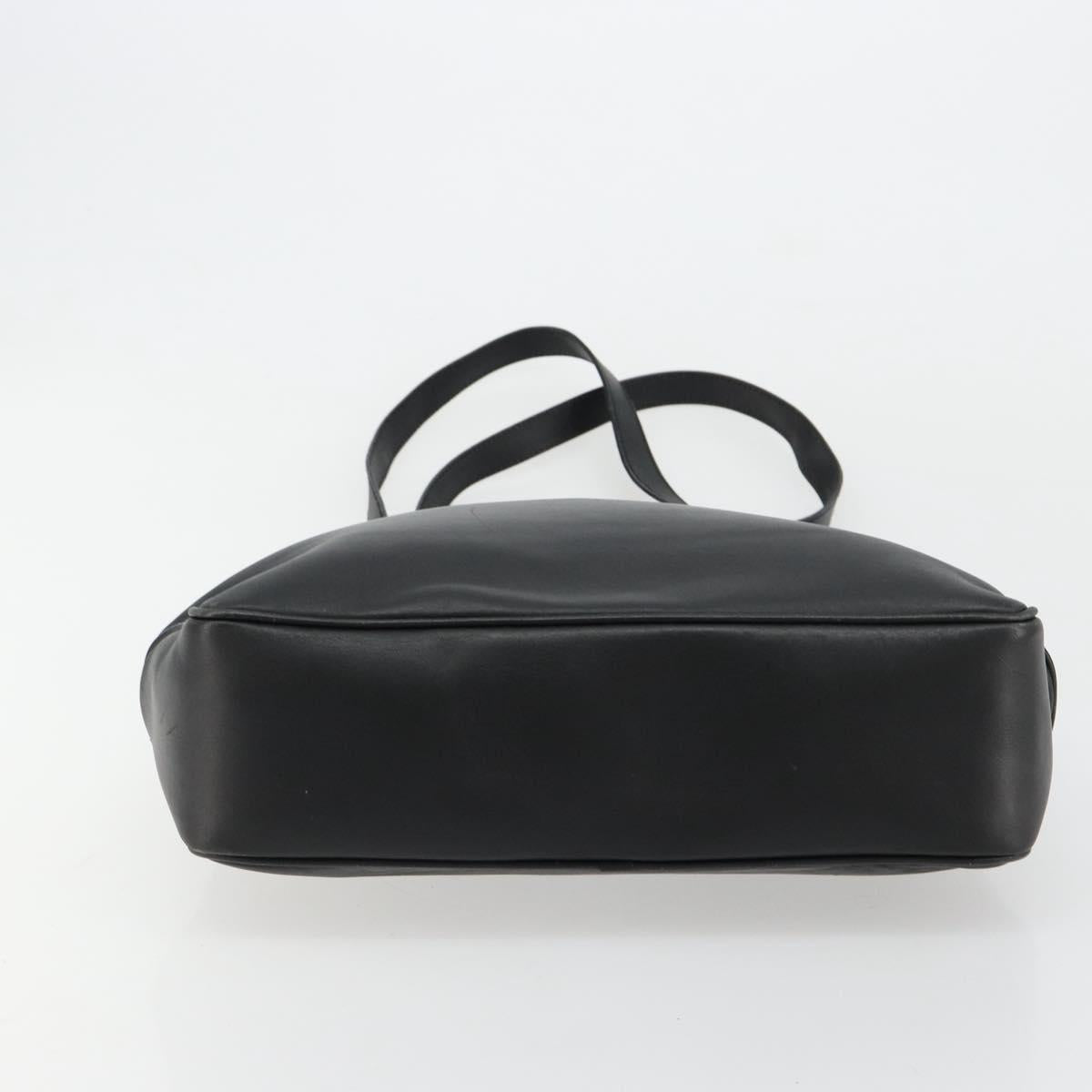 Celine 90s Leather Logo Plate Shoulder Bag