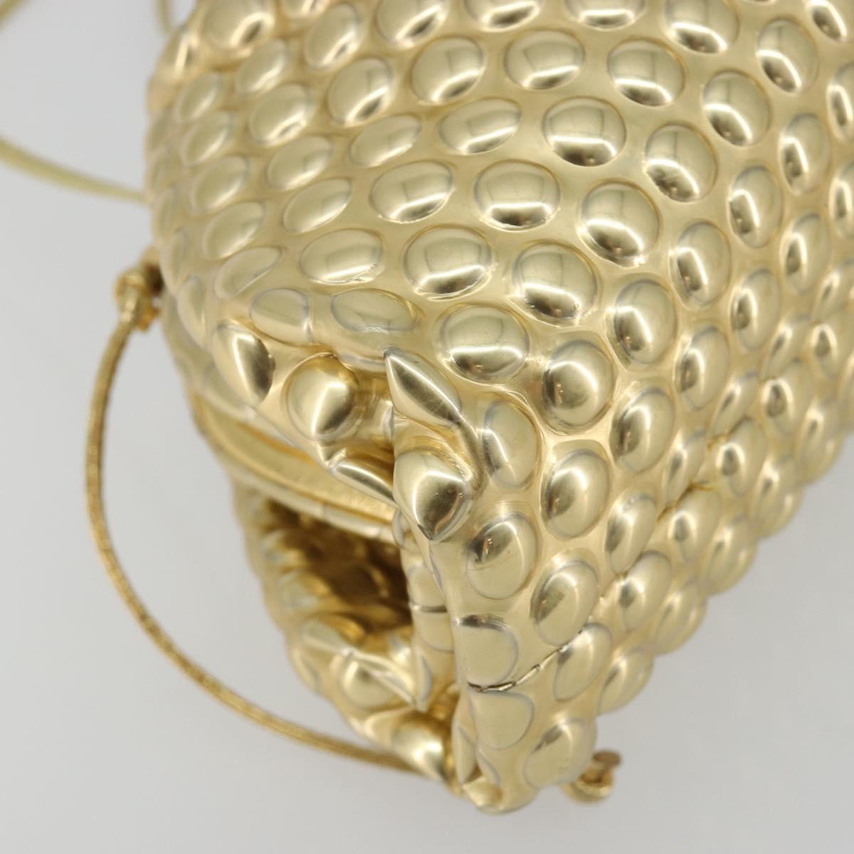 Bottega Veneta Gold Bubble Wrap Mini Pouch