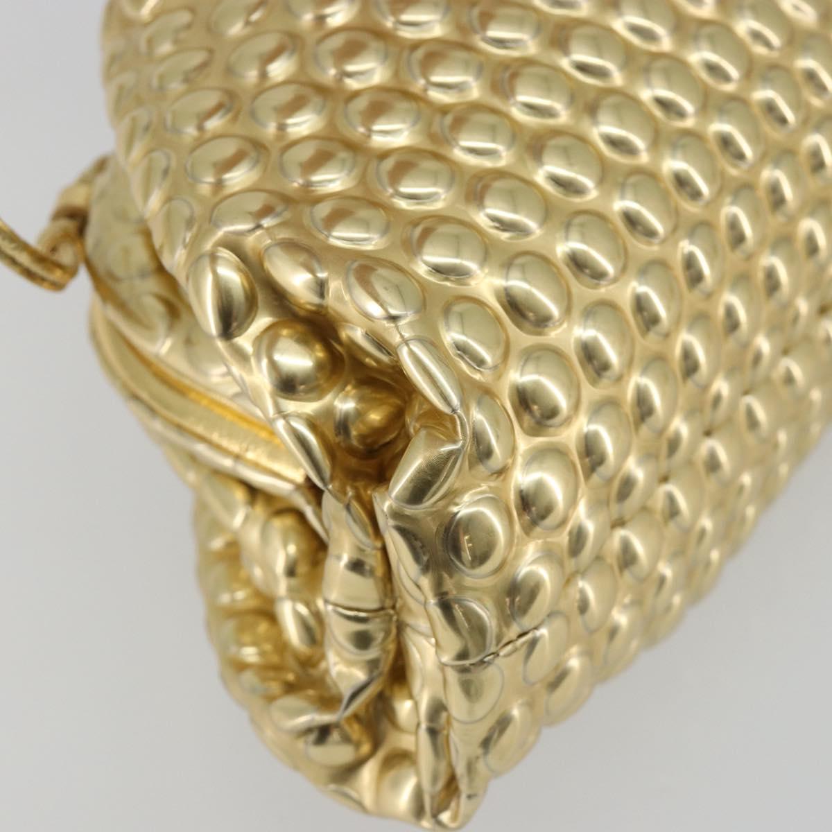 Bottega Veneta Gold Bubble Wrap Mini Pouch