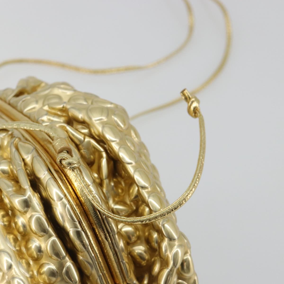 Bottega Veneta Gold Bubble Wrap Mini Pouch