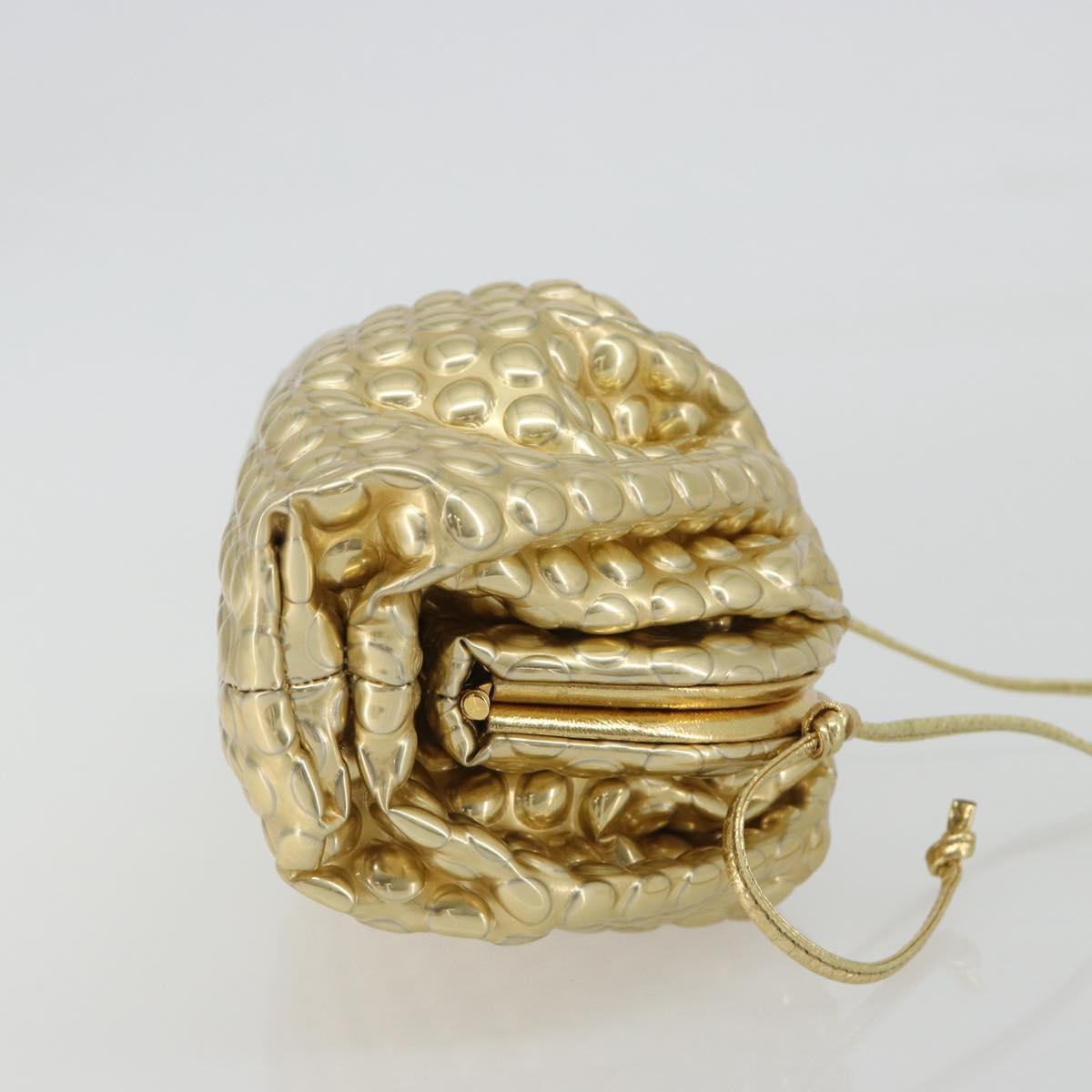 Bottega Veneta Gold Bubble Wrap Mini Pouch