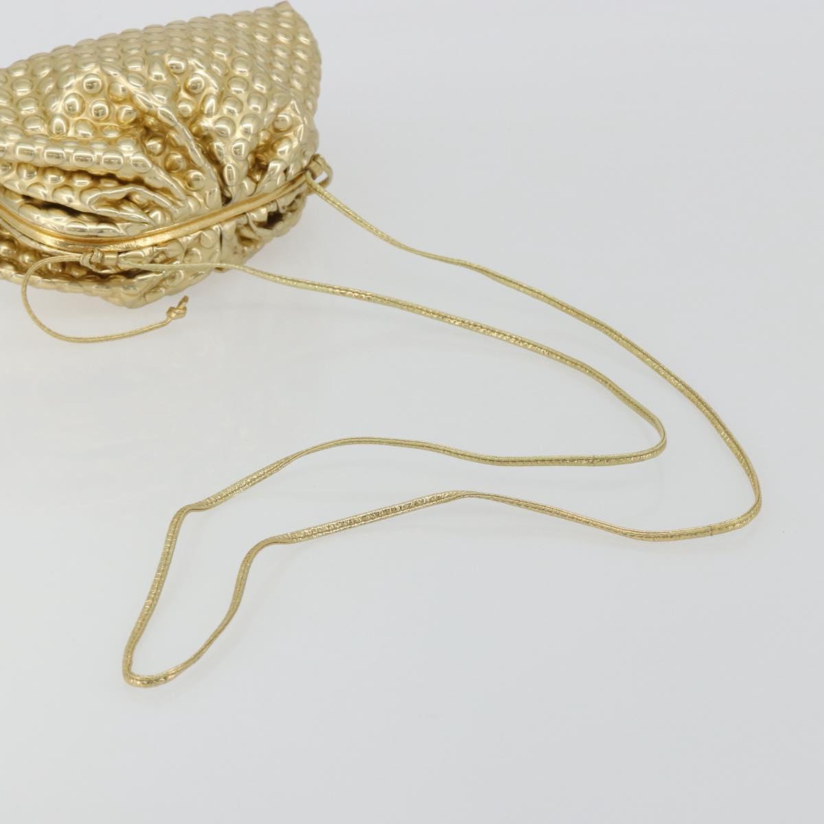 Bottega Veneta Gold Bubble Wrap Mini Pouch