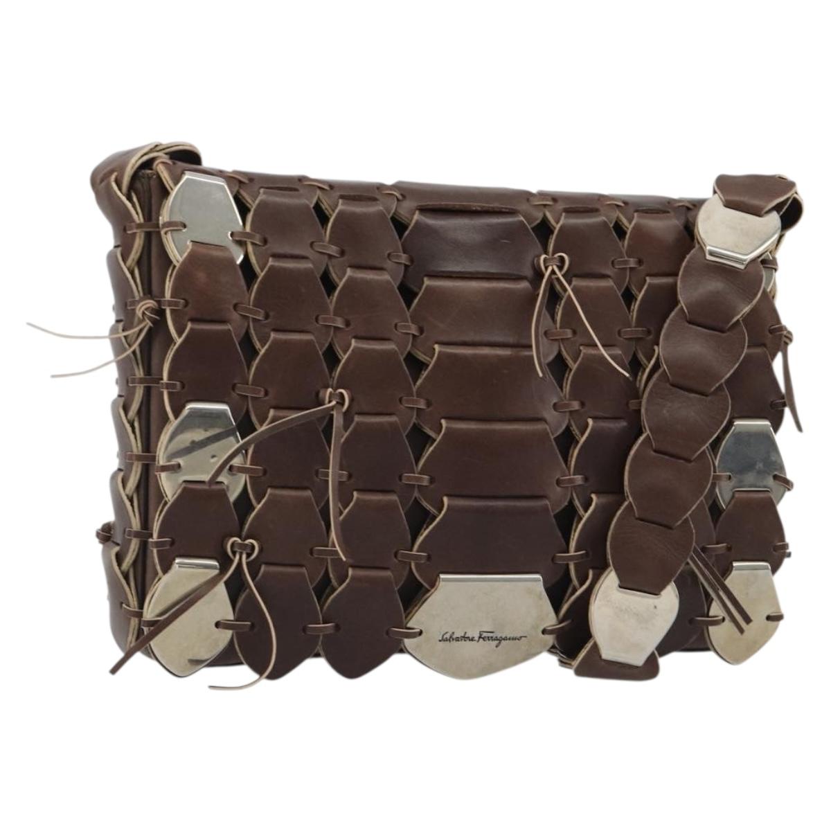 Salvatore Ferragamo Woven Leather Crossbody