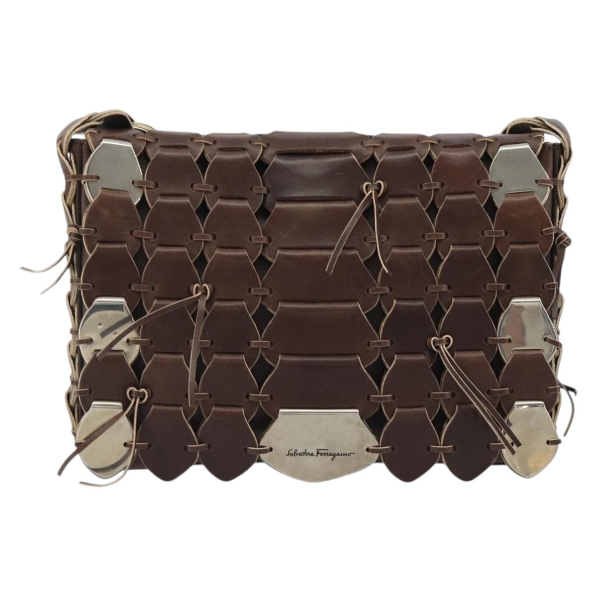 Salvatore Ferragamo Woven Leather Crossbody