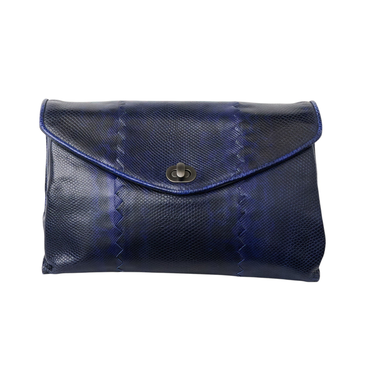 Bottega Veneta Blue Ombré Watersnake Clutch