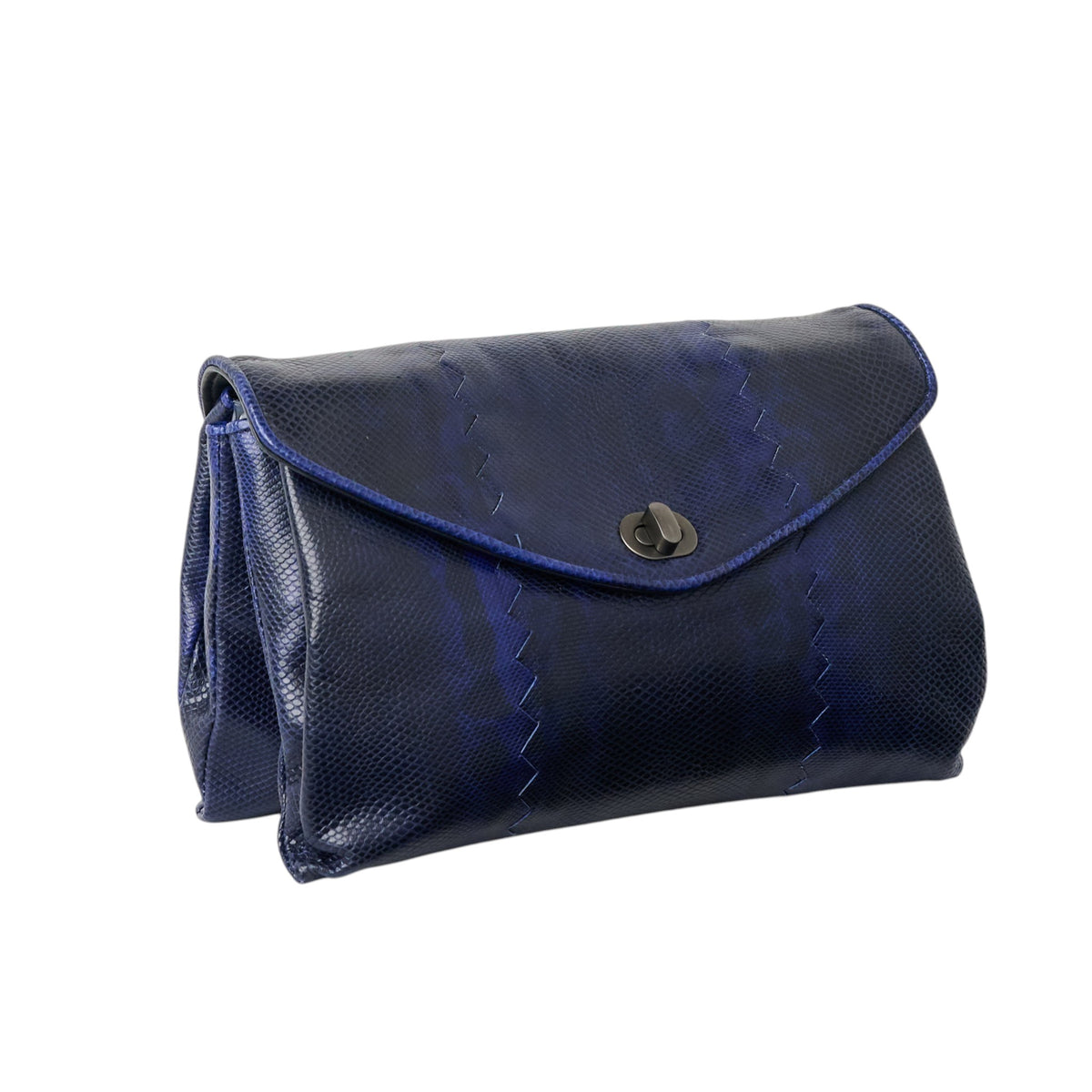 Bottega Veneta Blue Ombré Watersnake Clutch