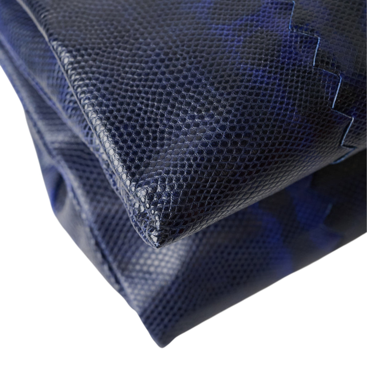 Bottega Veneta Blue Ombré Watersnake Clutch