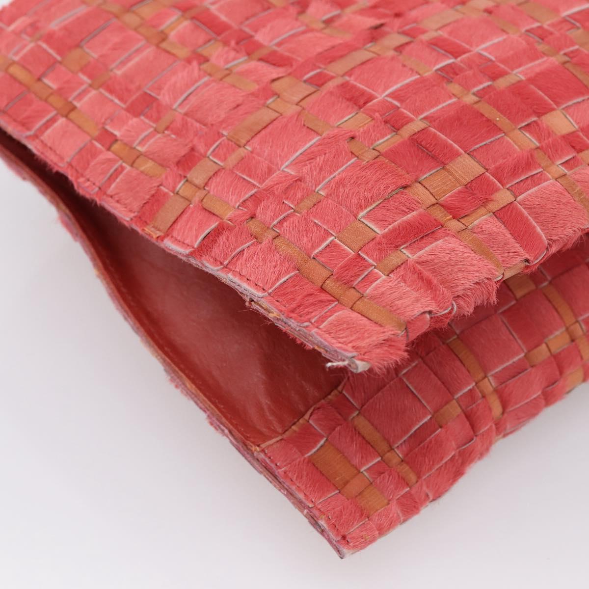Bottega Veneta Pink Ponyhair Intrecciato Tote