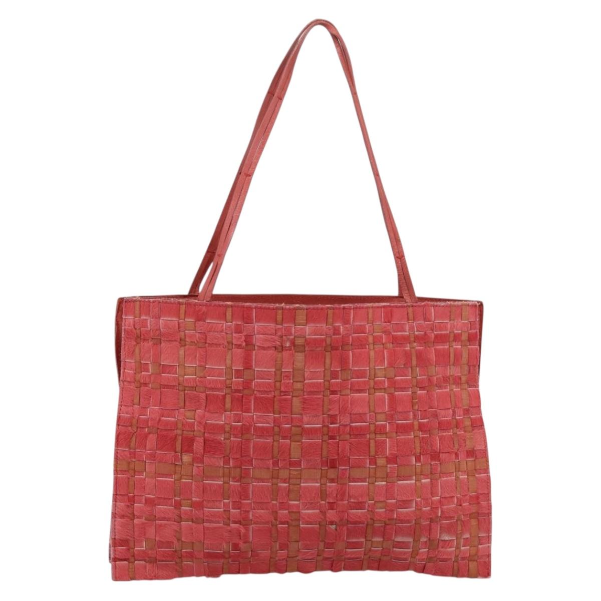 Bottega Veneta Pink Ponyhair Intrecciato Tote