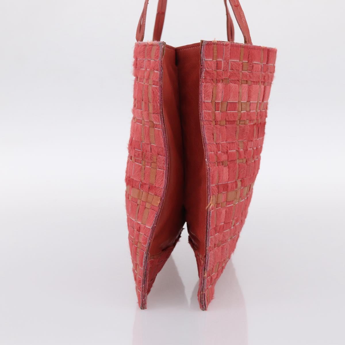 Bottega Veneta Pink Ponyhair Intrecciato Tote