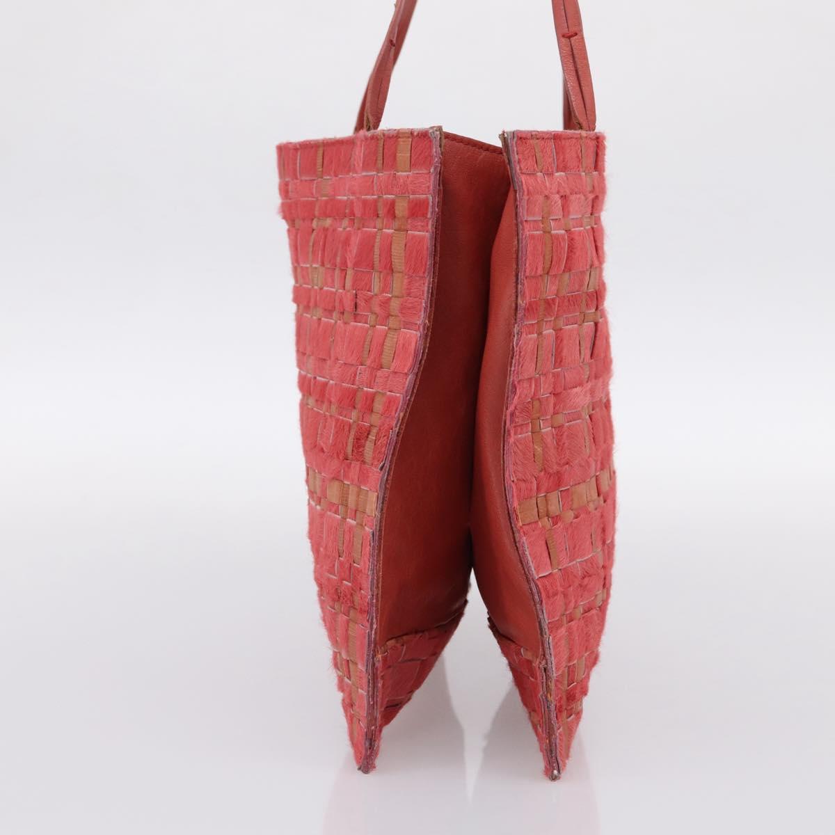 Bottega Veneta Pink Ponyhair Intrecciato Tote