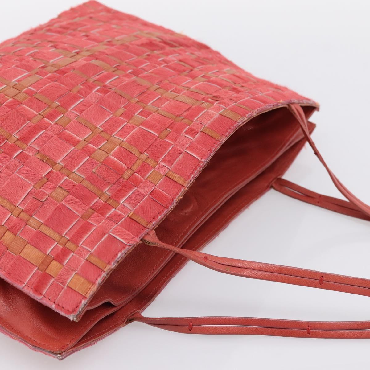 Bottega Veneta Pink Ponyhair Intrecciato Tote
