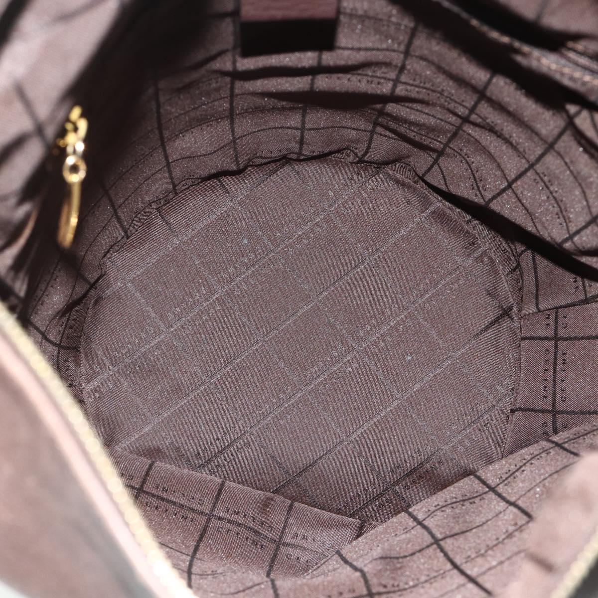 Celine 90s Brown Leather Blazon Bucket Bag