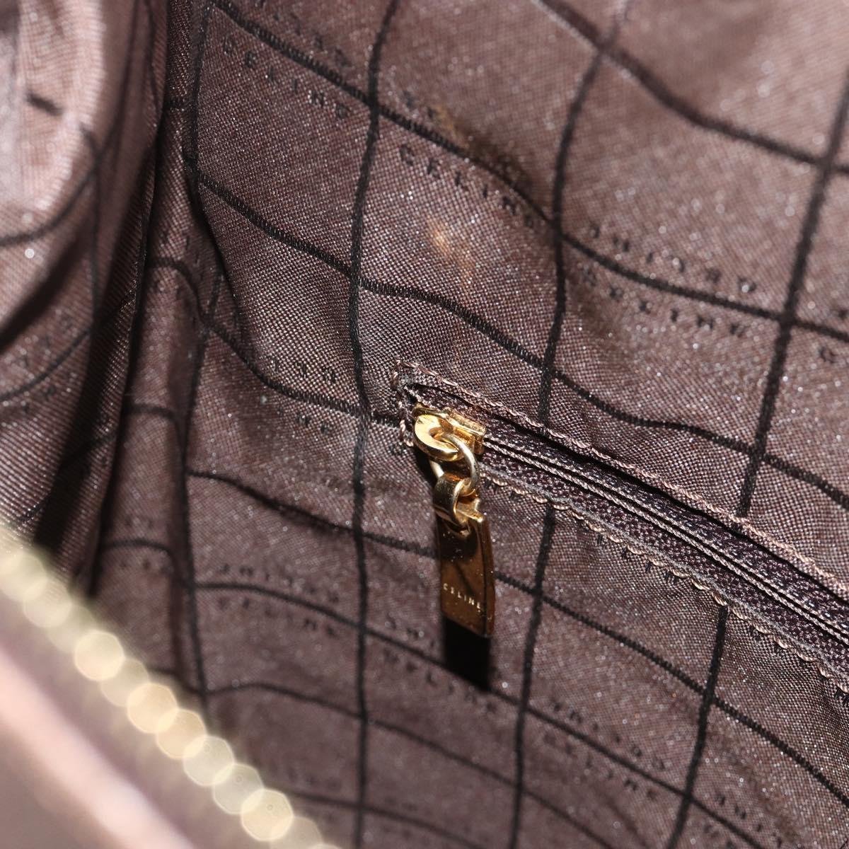 Celine 90s Brown Leather Blazon Bucket Bag
