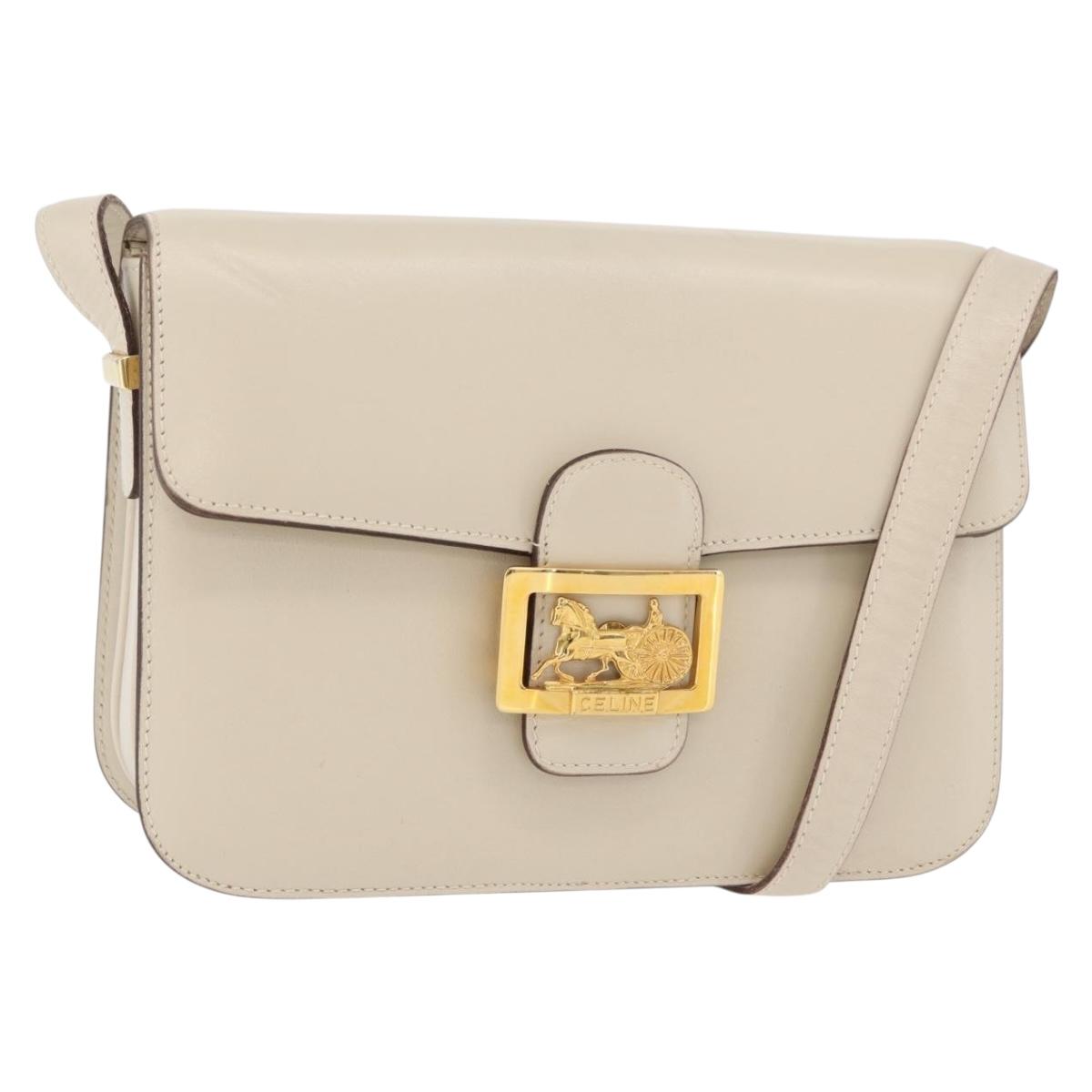 Celine Ivory Horse Carriage Shoulder Bag