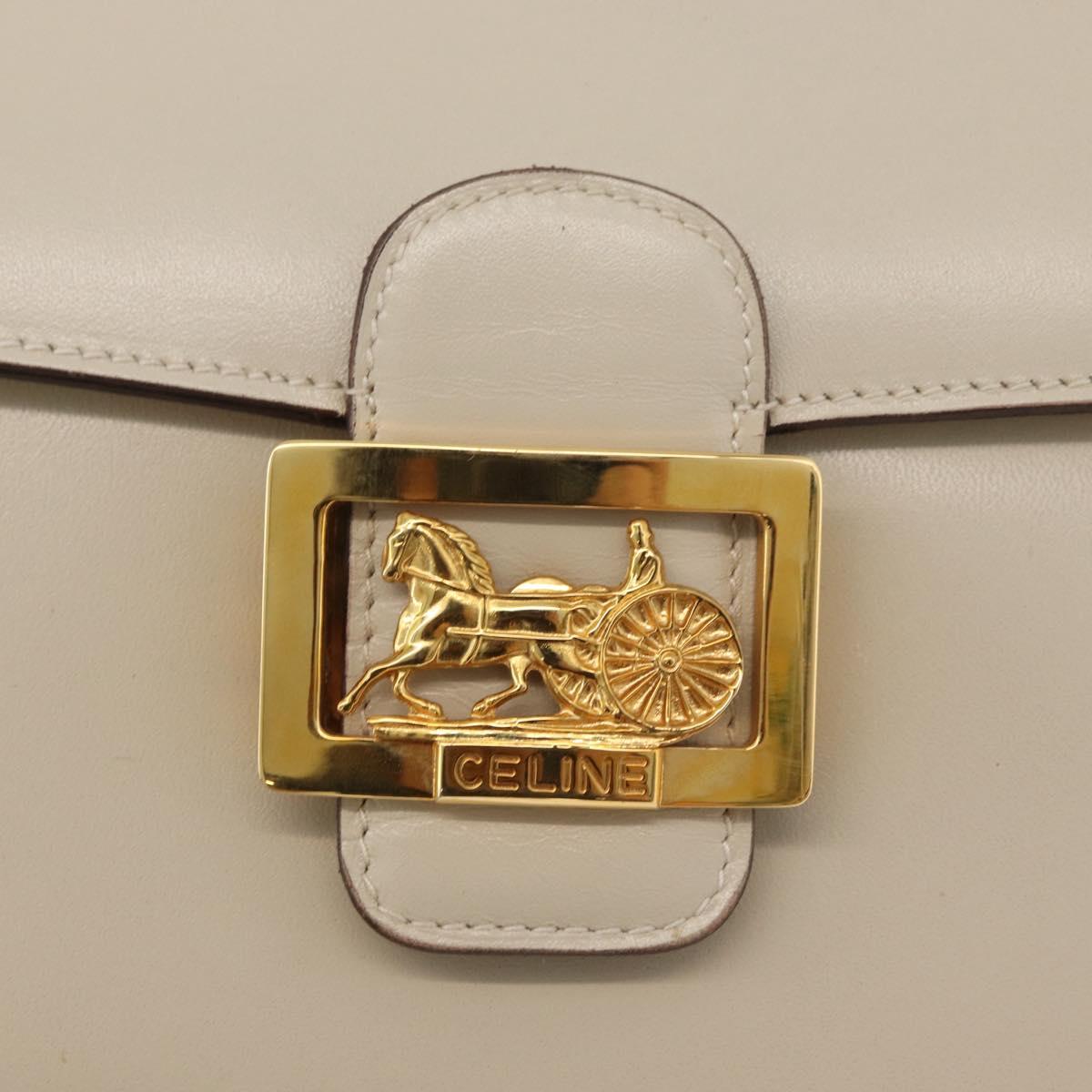 Celine Ivory Horse Carriage Shoulder Bag