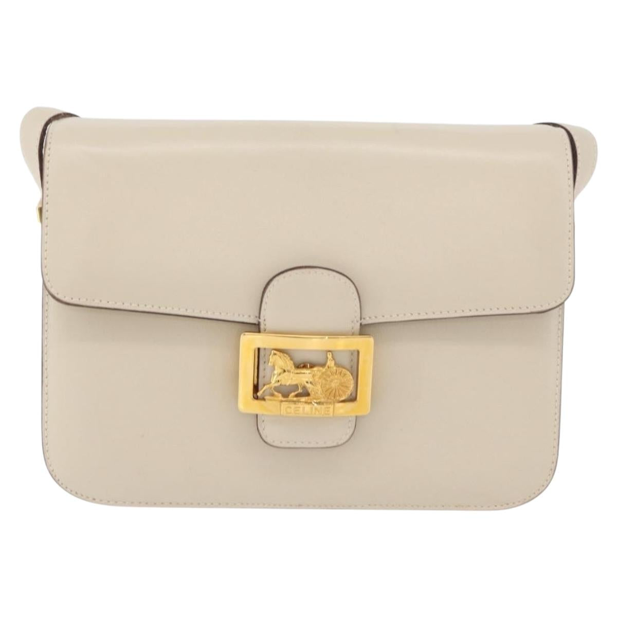 Celine Ivory Horse Carriage Shoulder Bag