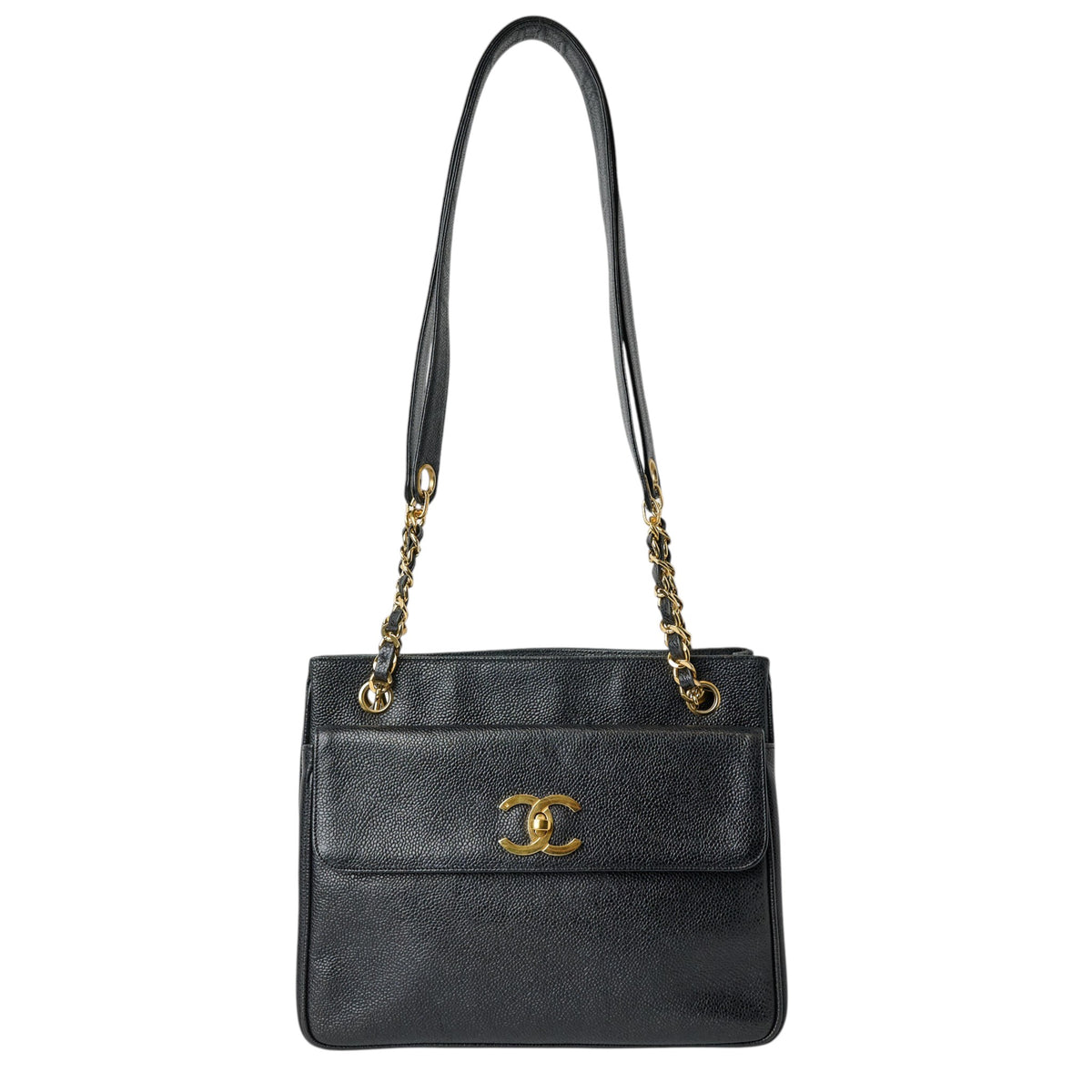 Vintage Chanel CC Logo Tote