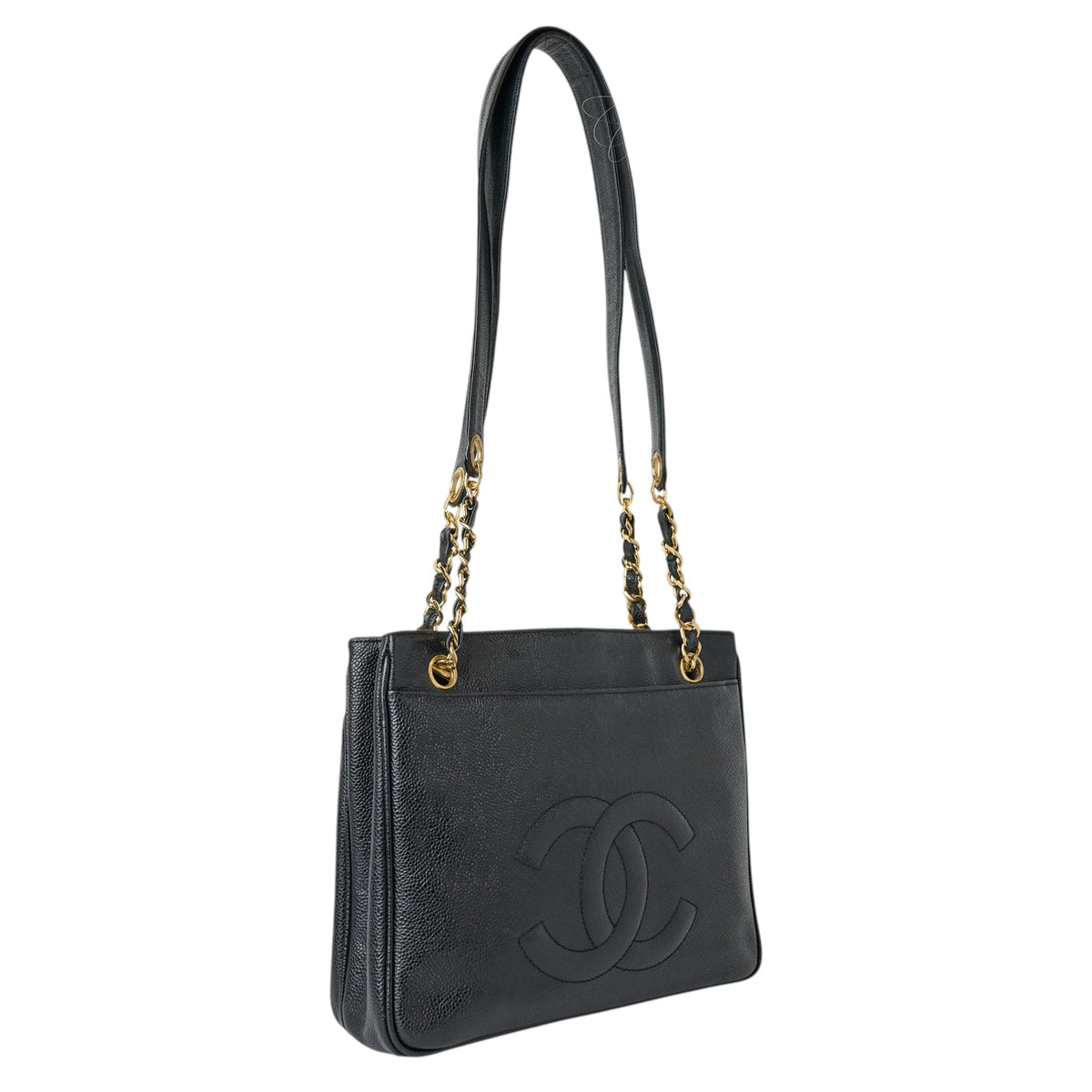 Vintage Chanel CC Logo Tote