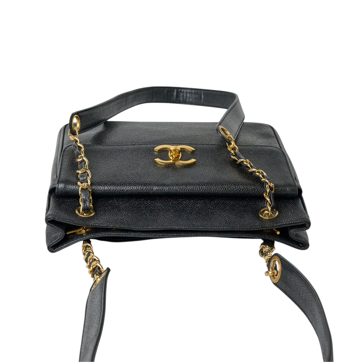 Vintage Chanel CC Logo Tote